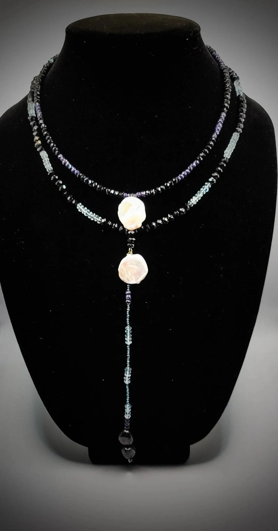 Sapphire & Blue Topaz Collar Necklace - Image 3