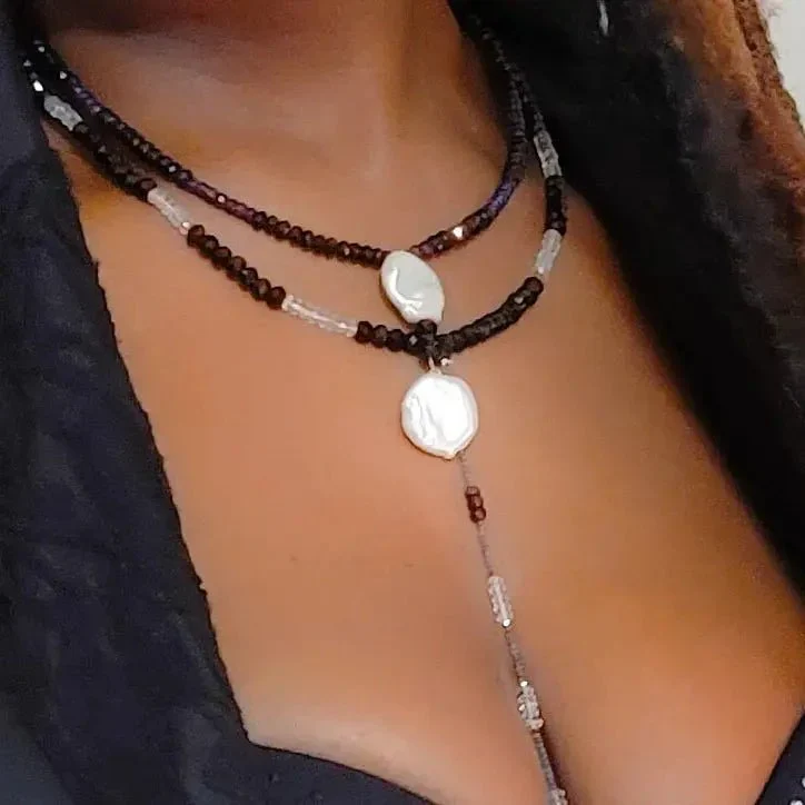 Sapphire & Blue Topaz Collar Necklace - Image 4