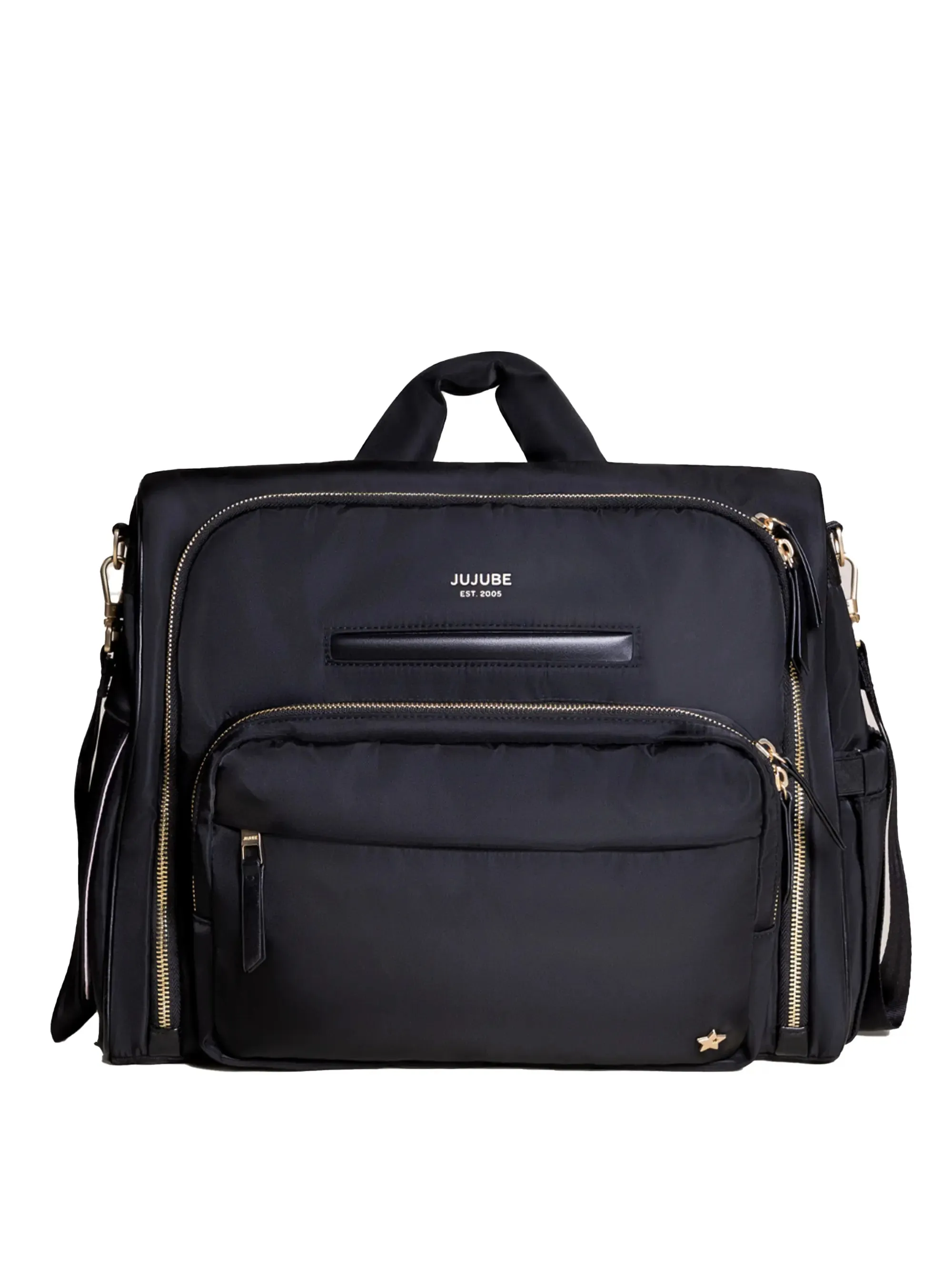 Satchel Black – 3-in-1 Stylish & Versatile Diaper Bag
