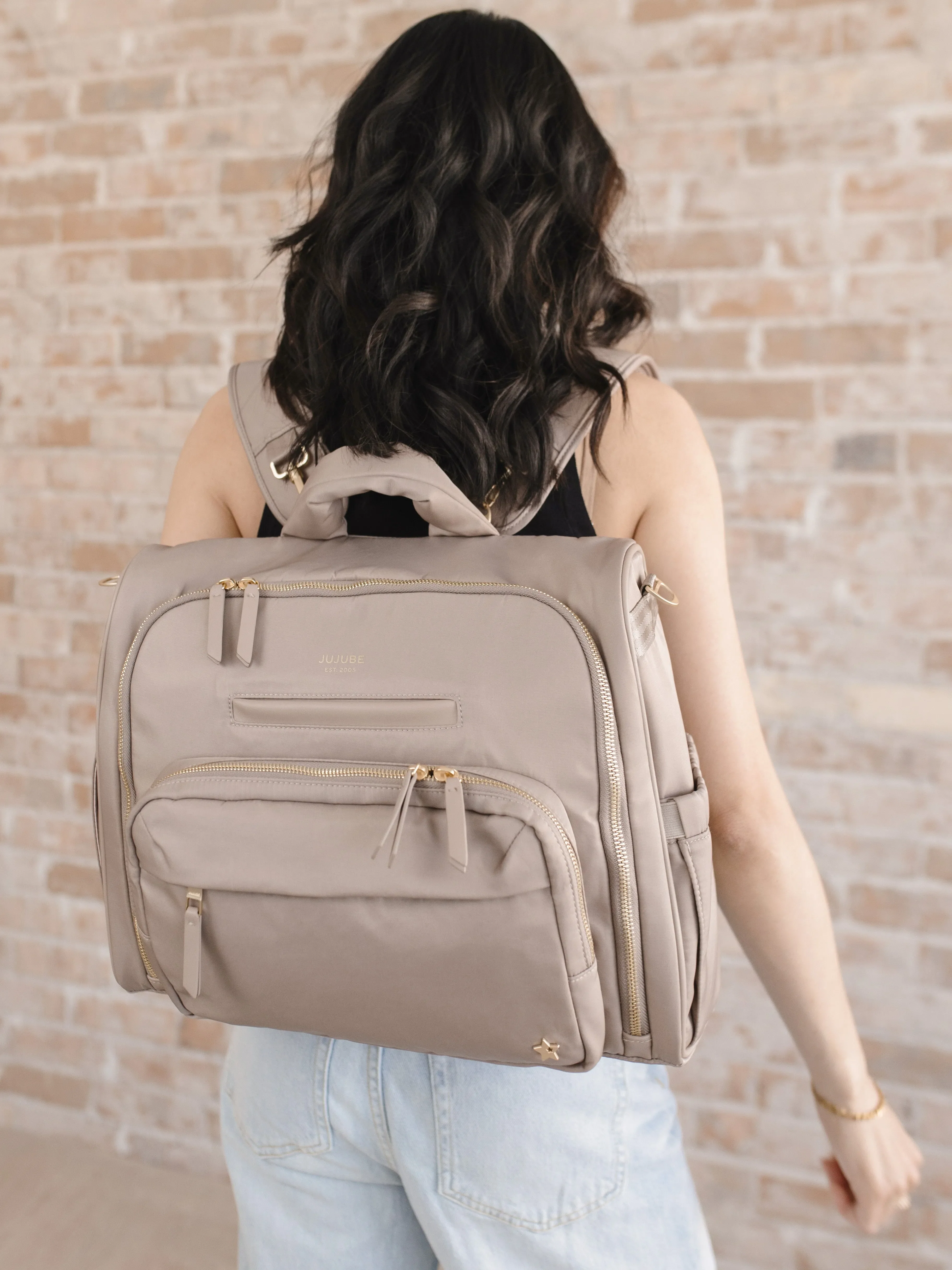 Satchel Taupe – Stylish & Versatile 3-in-1 Diaper Bag - Image 10