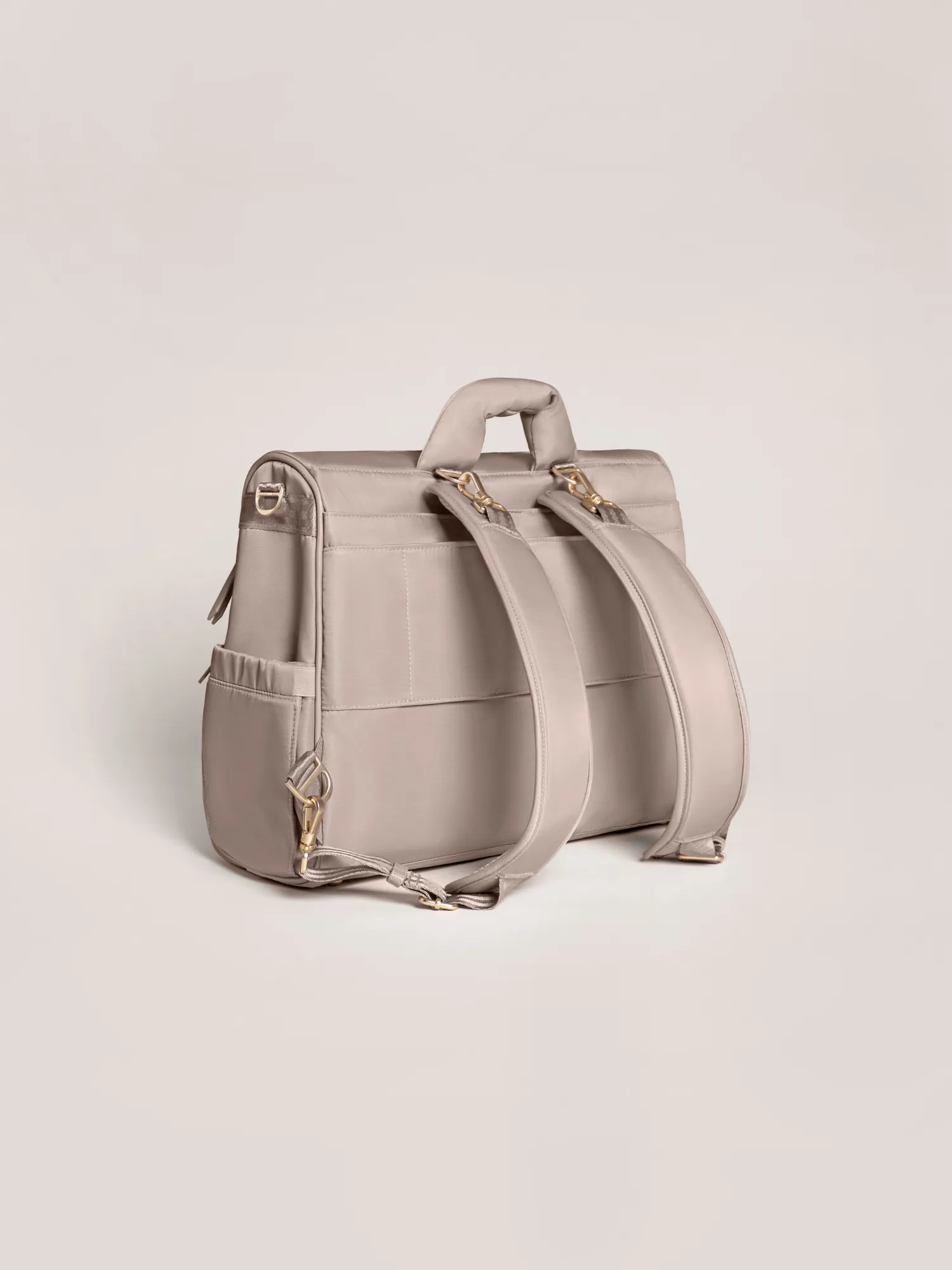 Satchel Taupe – Stylish & Versatile 3-in-1 Diaper Bag - Image 3