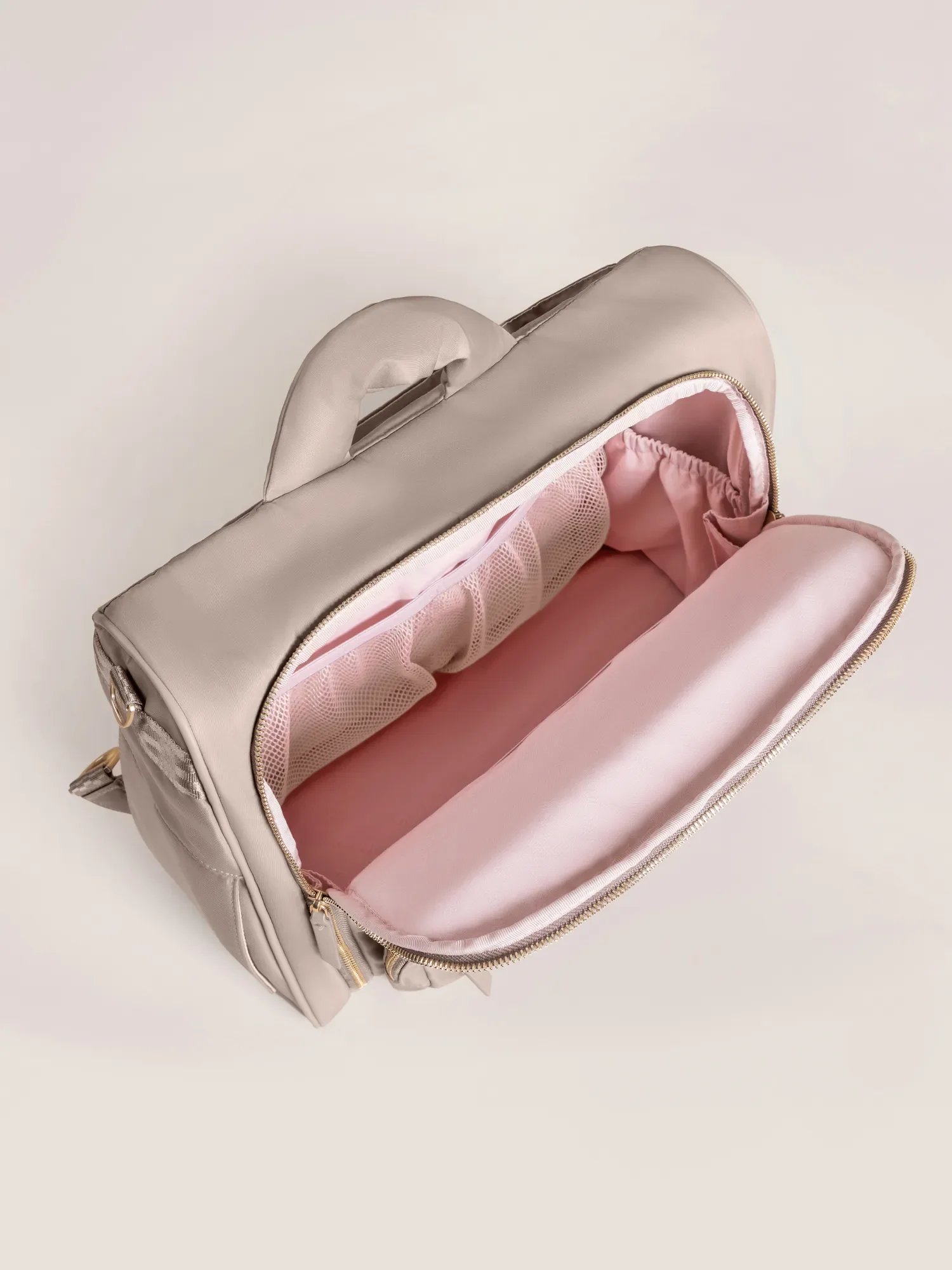Satchel Taupe – Stylish & Versatile 3-in-1 Diaper Bag - Image 4