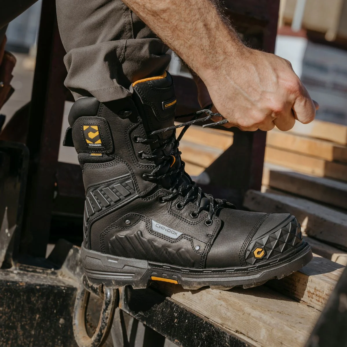 Scorpion 9” Composite Toe Men’s Waterproof Work Boot - Black - Image 8