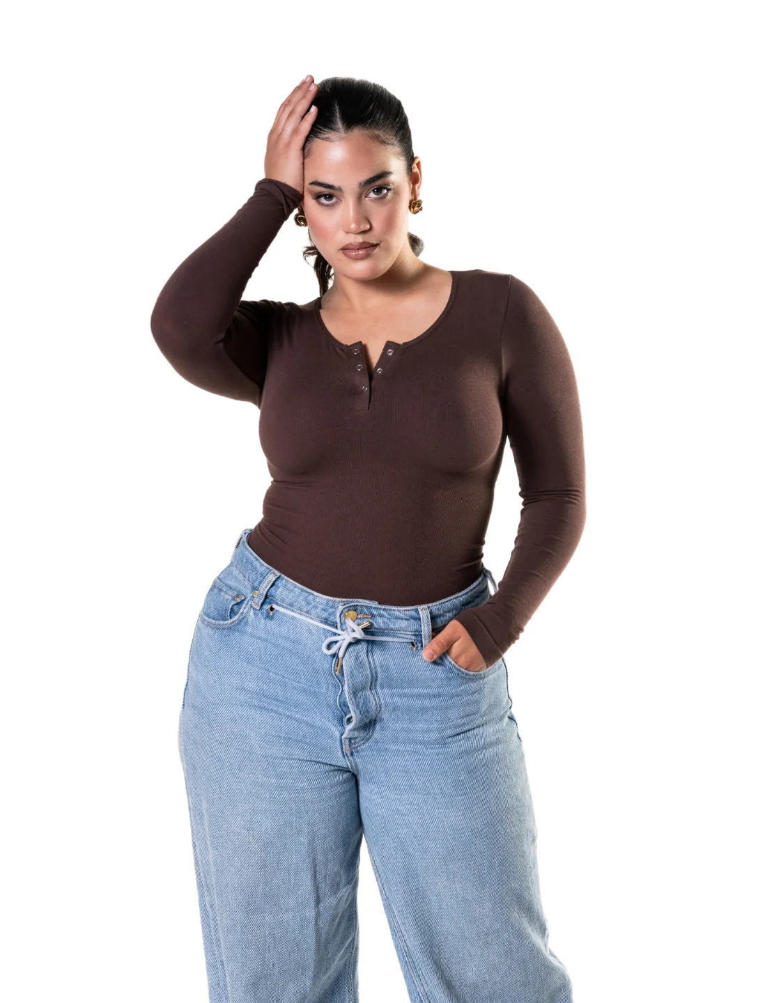 Seamless Long Sleeve Thong Bodysuit - Image 12