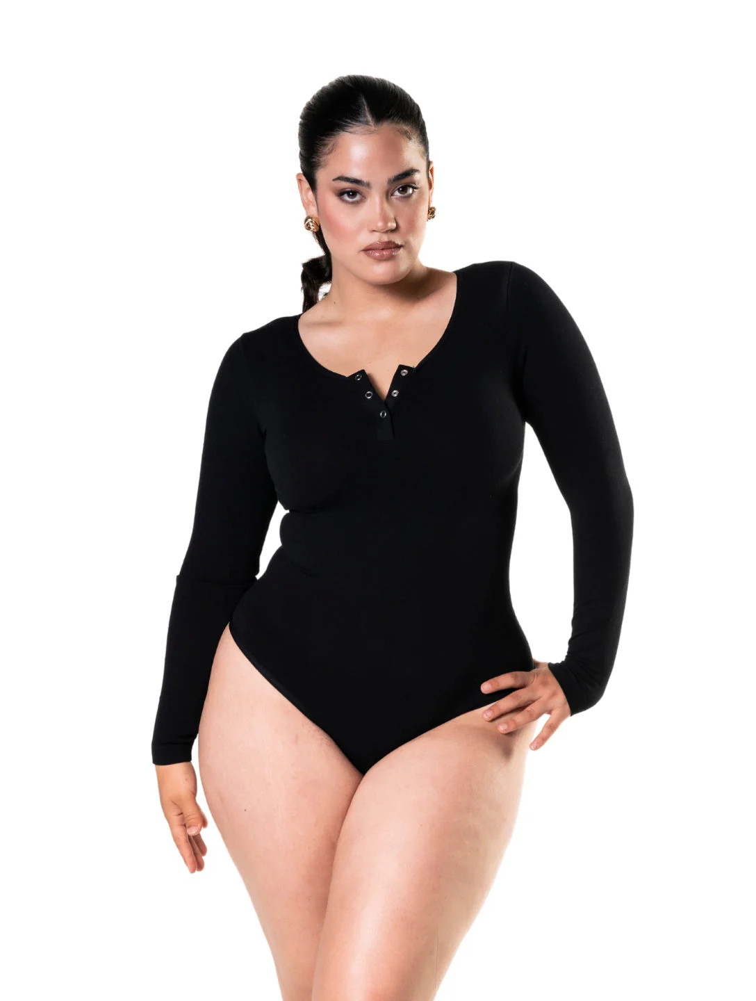Seamless Long Sleeve Thong Bodysuit - Image 13