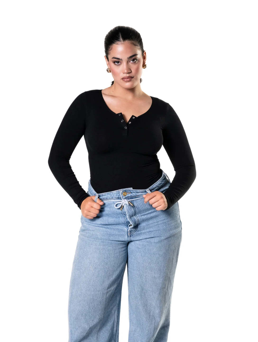 Seamless Long Sleeve Thong Bodysuit - Image 16