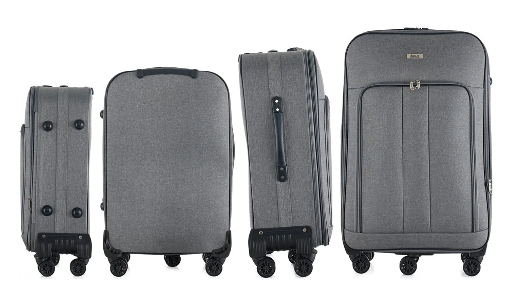 Sean Soft Side Expandable 4-Piece Spinner Luggage Set with Lock - Image 10