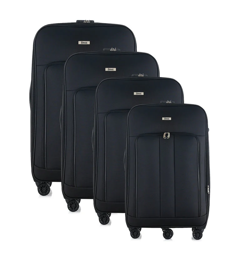 Sean Soft Side Expandable 4-Piece Spinner Luggage Set with Lock - Image 4