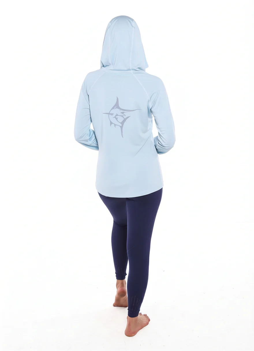Seaside Performance Hoody. Light Blue - Image 3