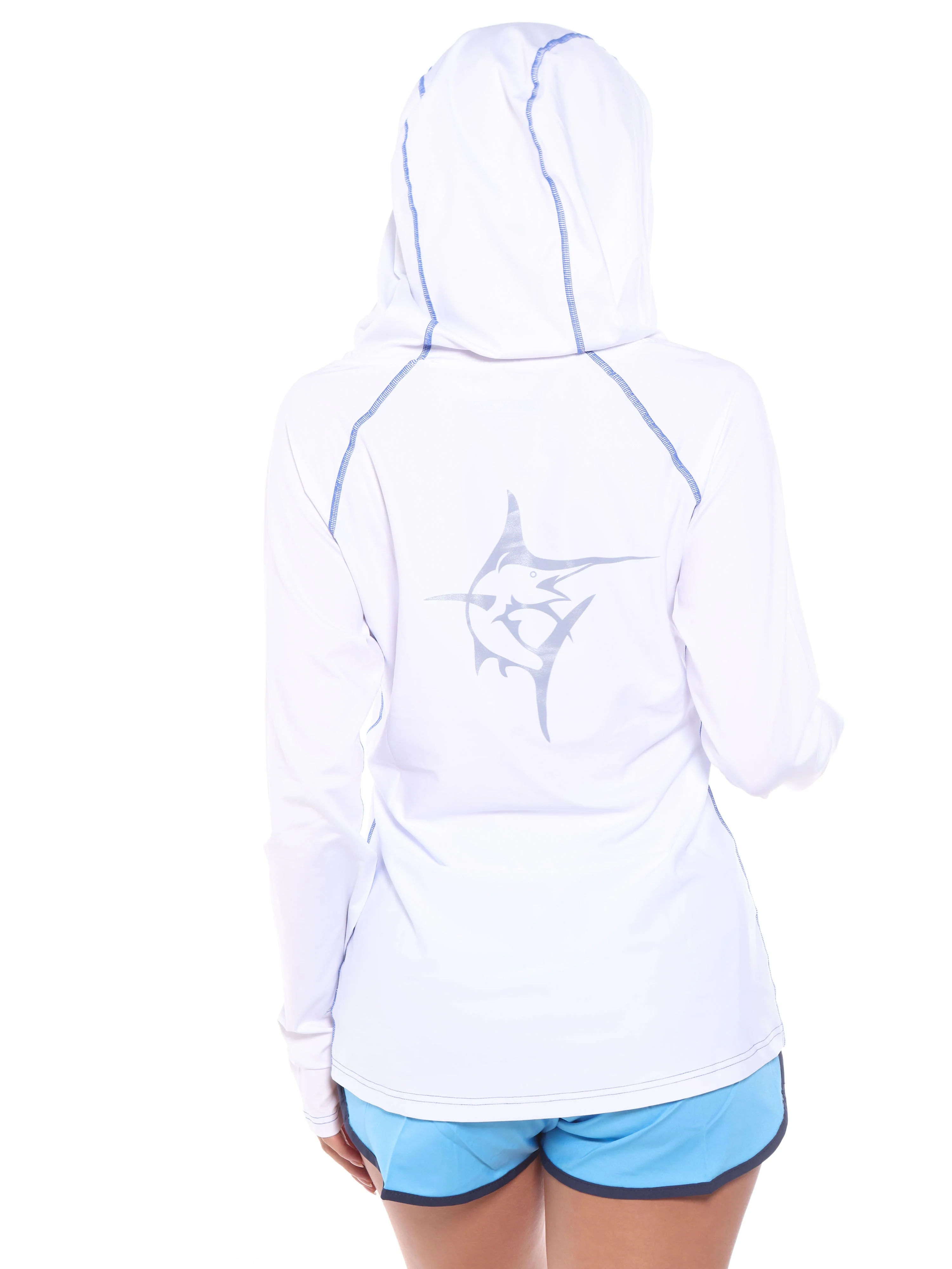 Seaside Performance Hoody. White - Image 4