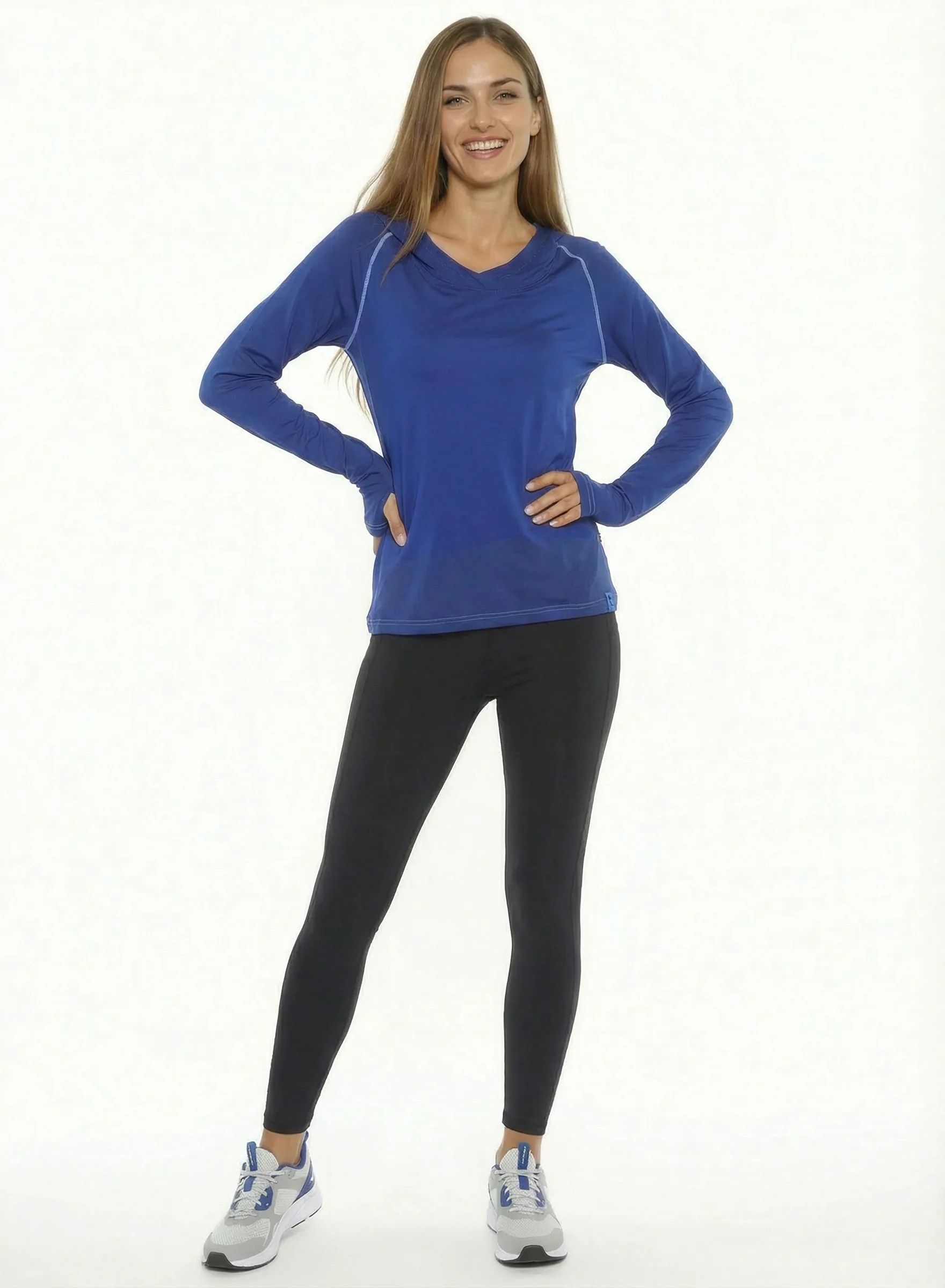 Seaside Performance Hoody. Blue - Image 2