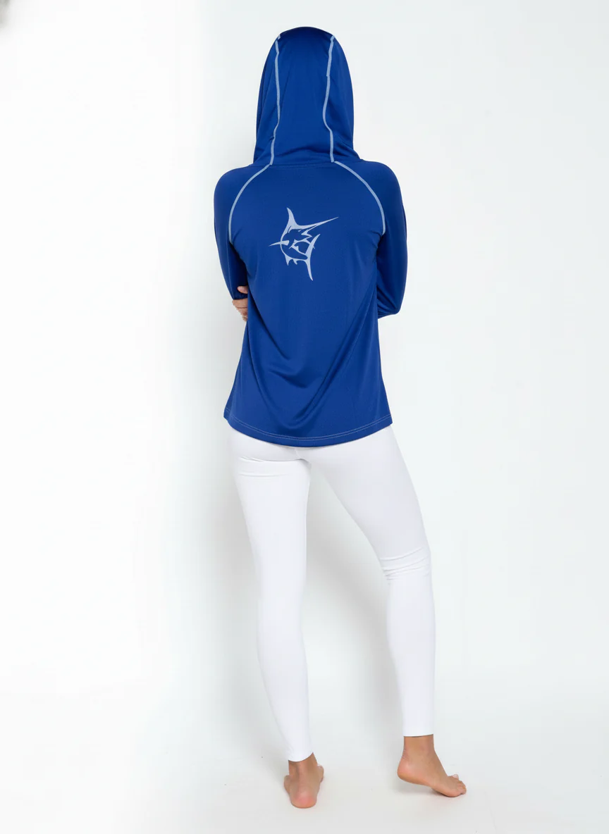 Seaside Performance Hoody. Blue - Image 4