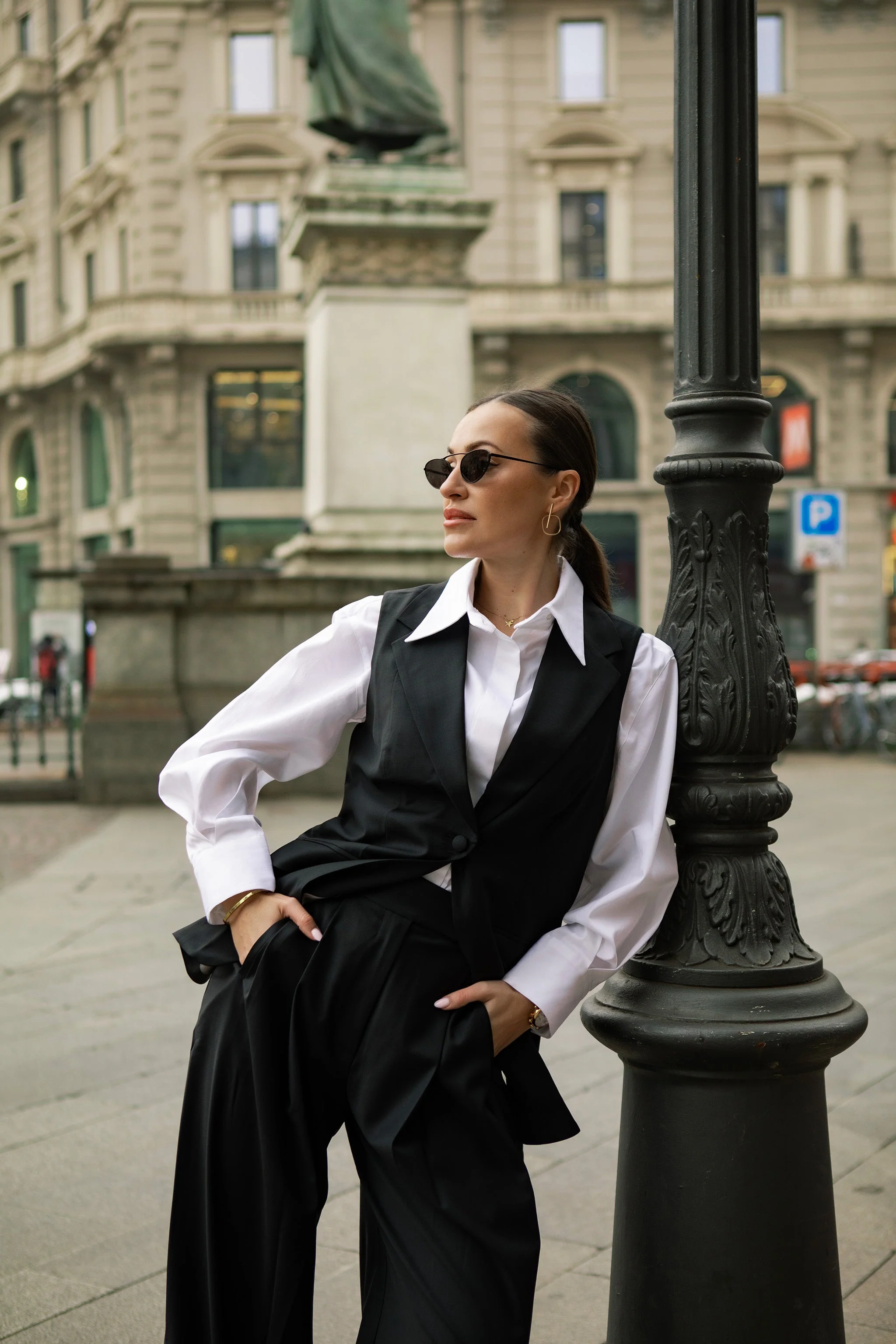 Seconda Oversized White Cotton Business Shirt - Image 2