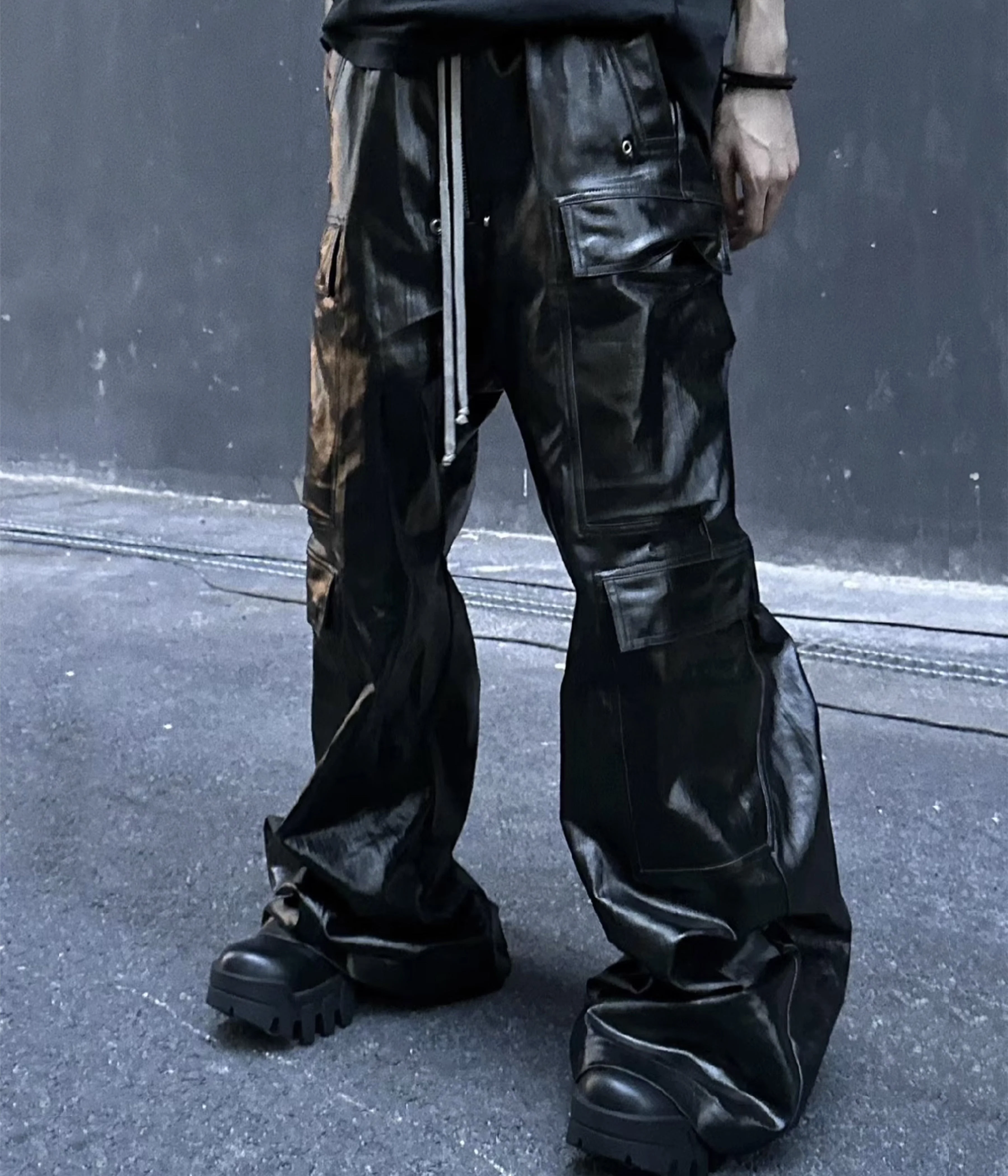 SHINE DRAWSTRING CARGO PANTS - Image 4