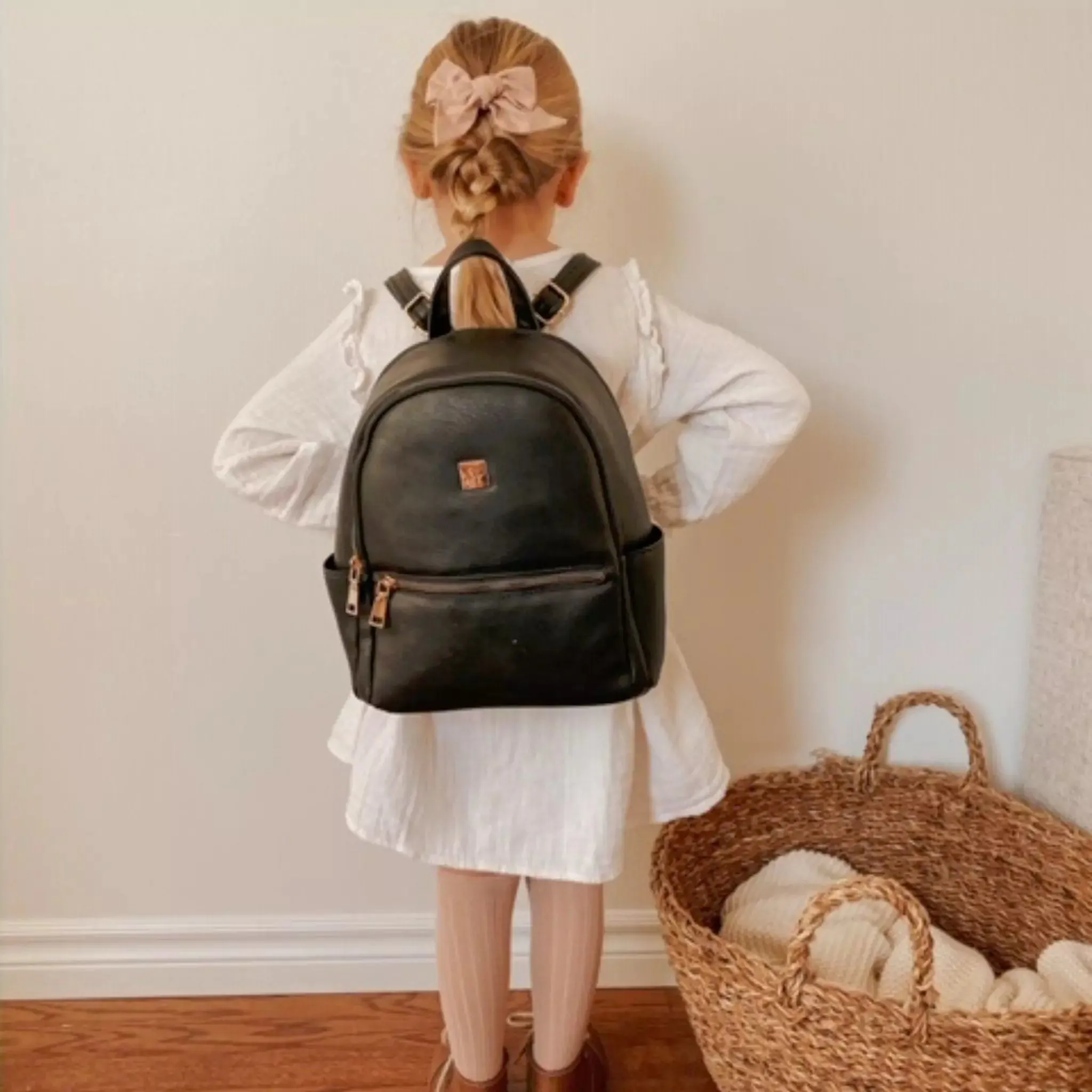 Sleepy Panda Vegan Leather Mini Backpack - Image 10