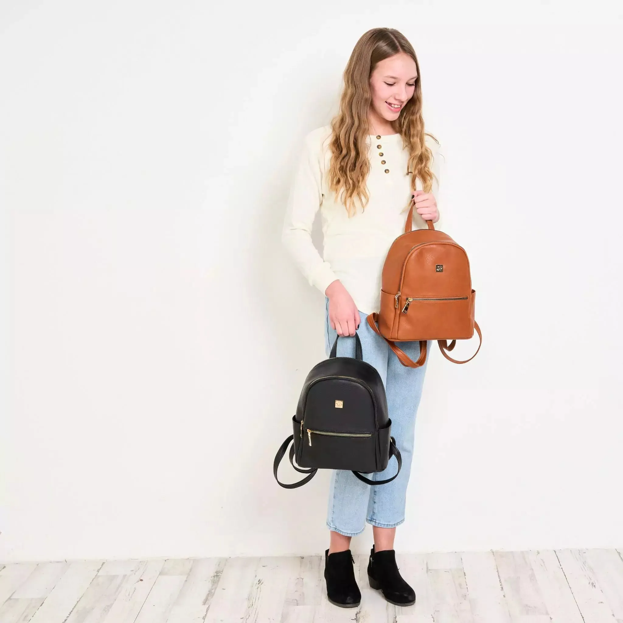 Sleepy Panda Vegan Leather Mini Backpack - Image 28