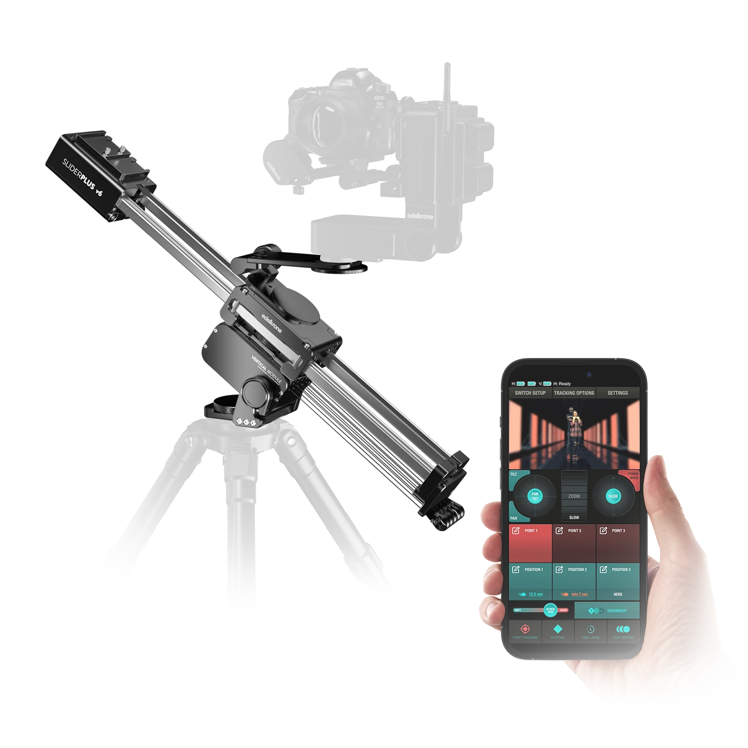 Camera SliderPLUS v6 with a Built-in Motor, HyperAxial Support - Image 5