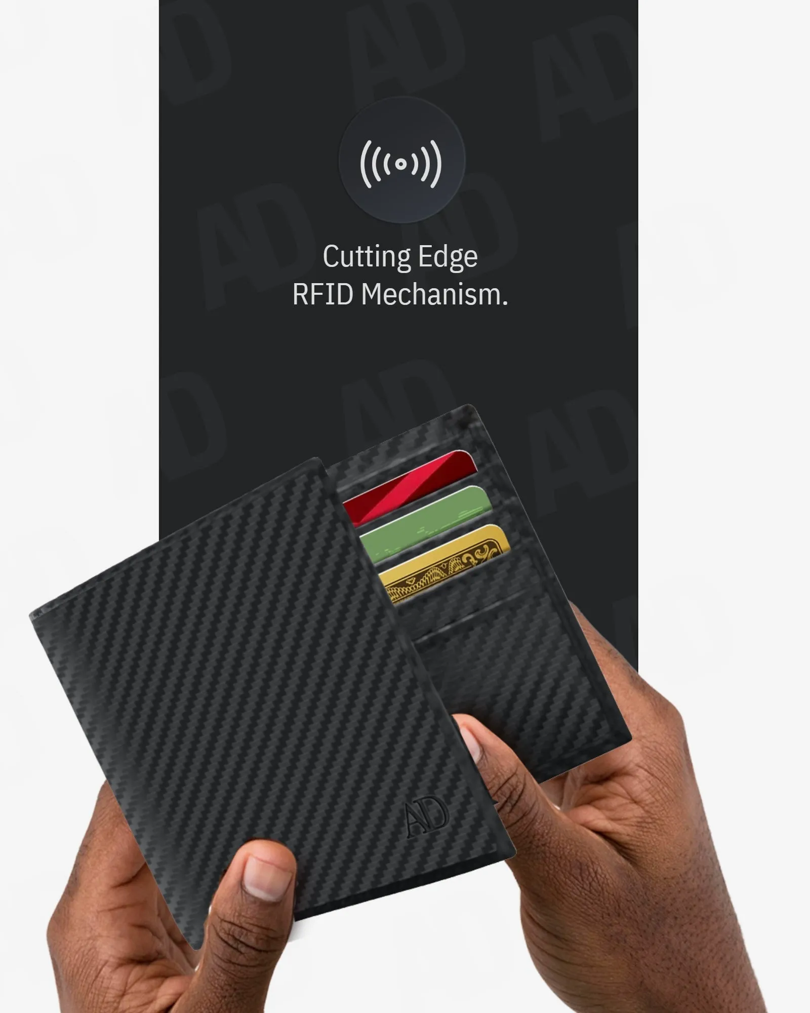 Leather Bifold Wallet with ID Window - Image 13