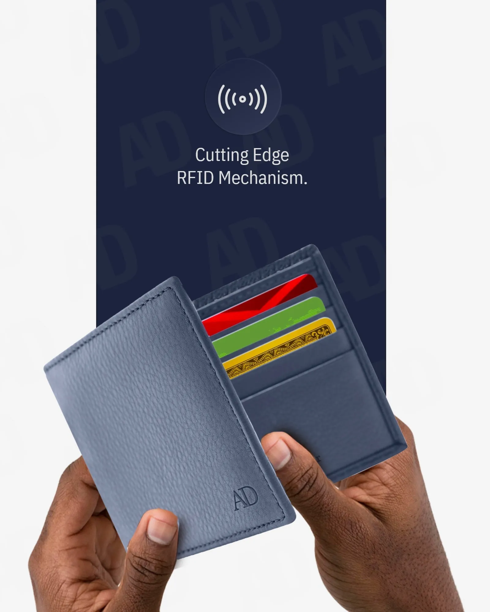 Leather Bifold Wallet with ID Window - Image 29