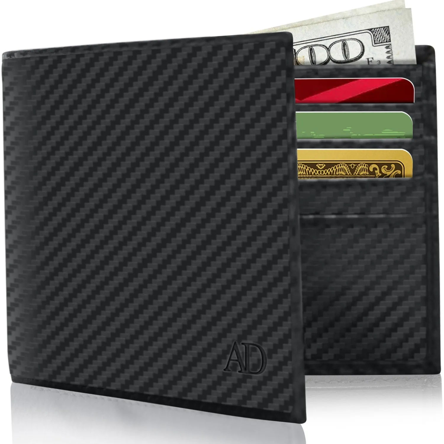Leather Bifold Wallet with ID Window - Image 36