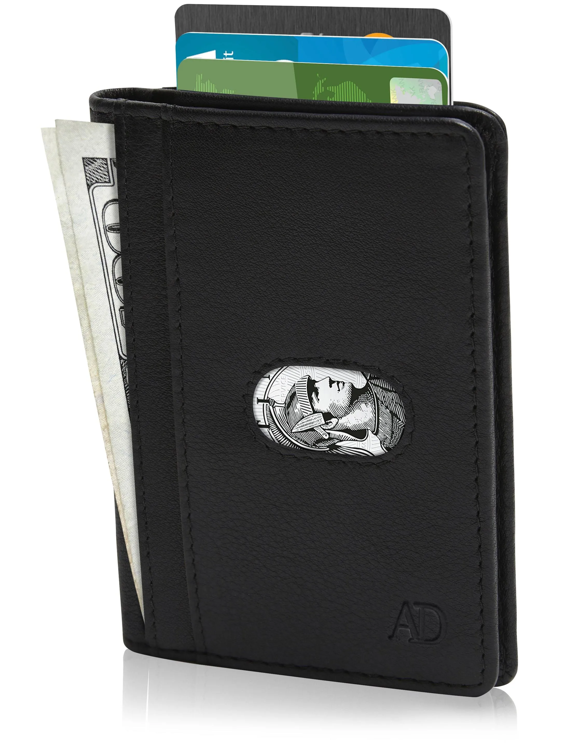 Leather Bifold Wallet with Pull Strap - Image 7
