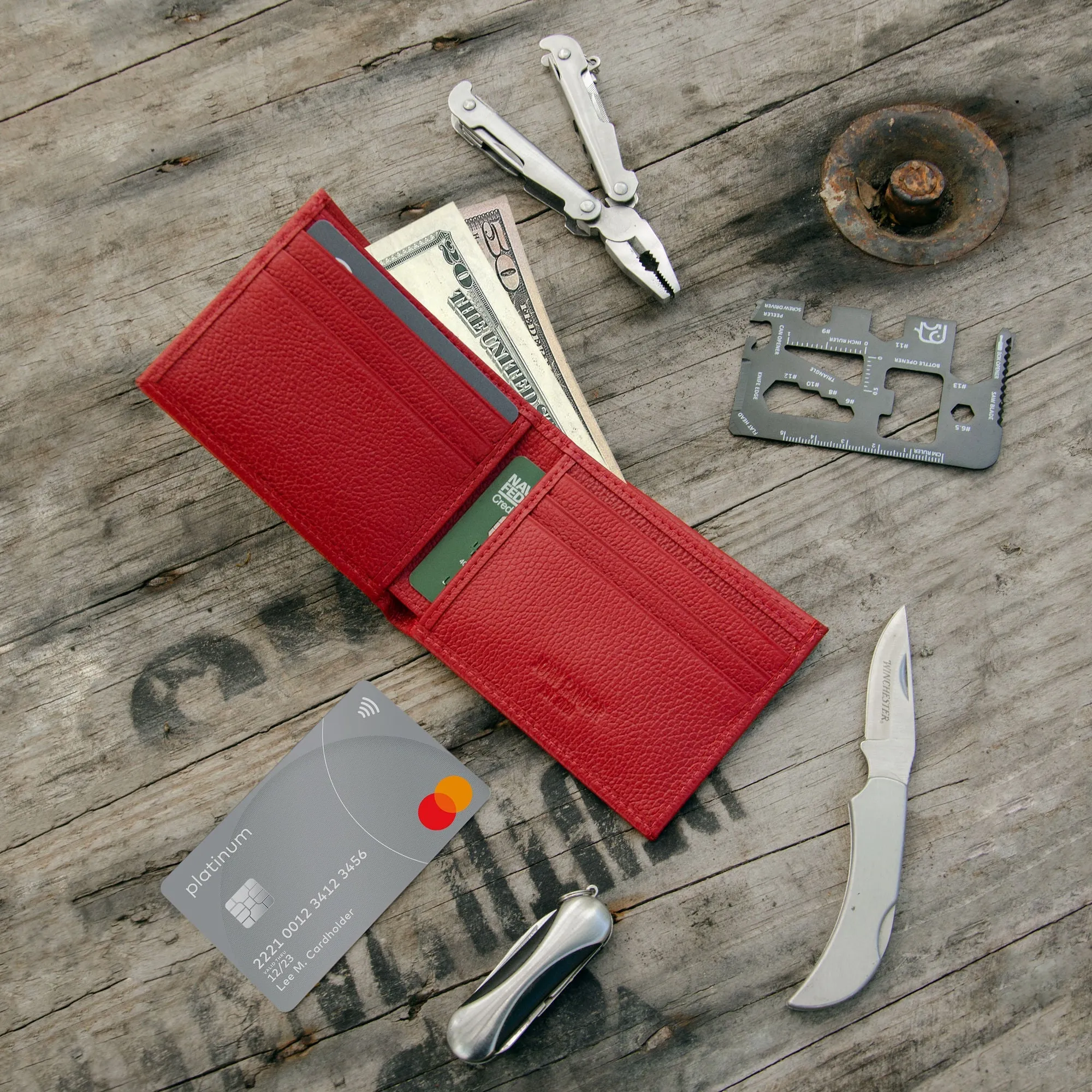 Slim Bifold Wallets for Men (US flag optional) - Image 28