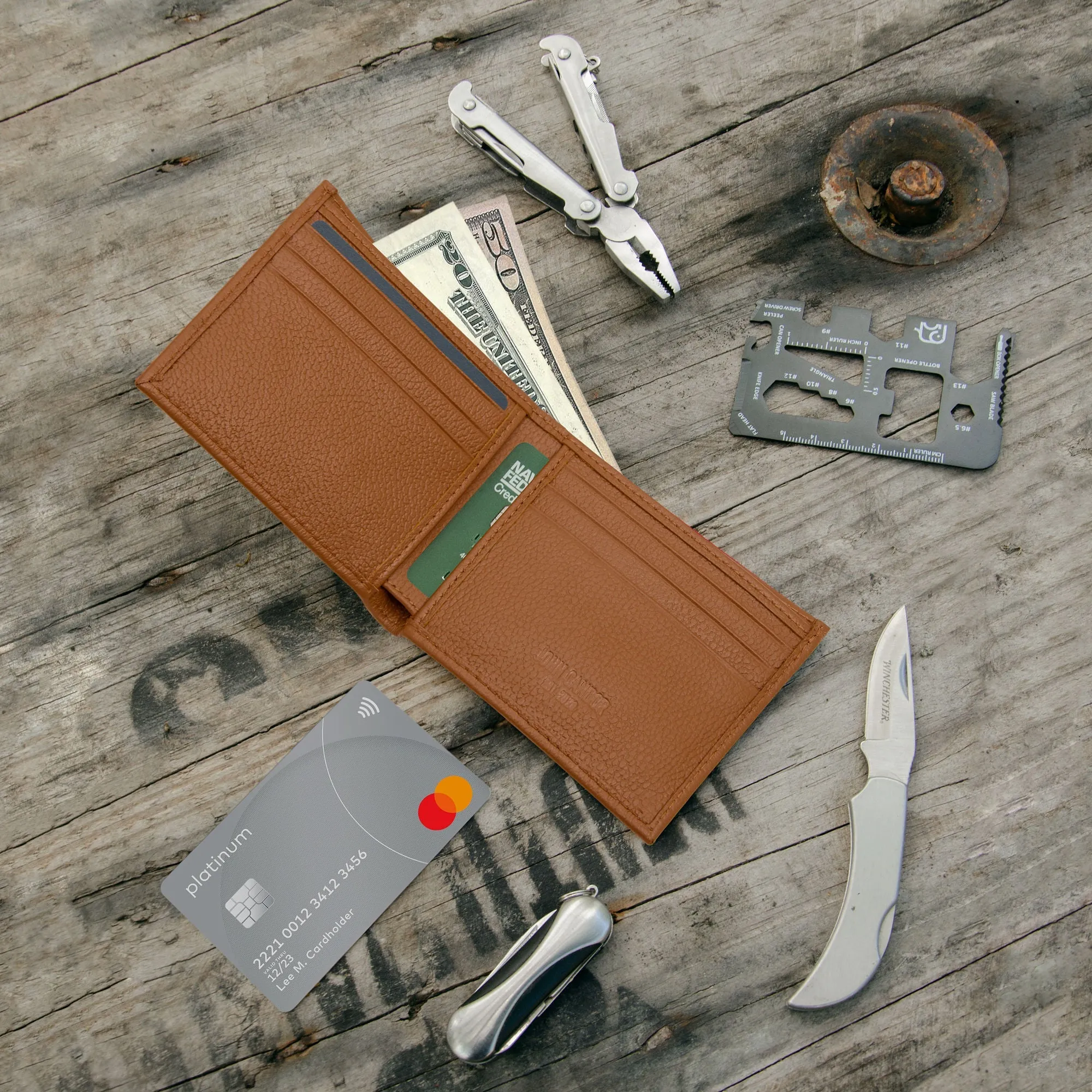 Slim Bifold Wallets for Men (US flag optional) - Image 29