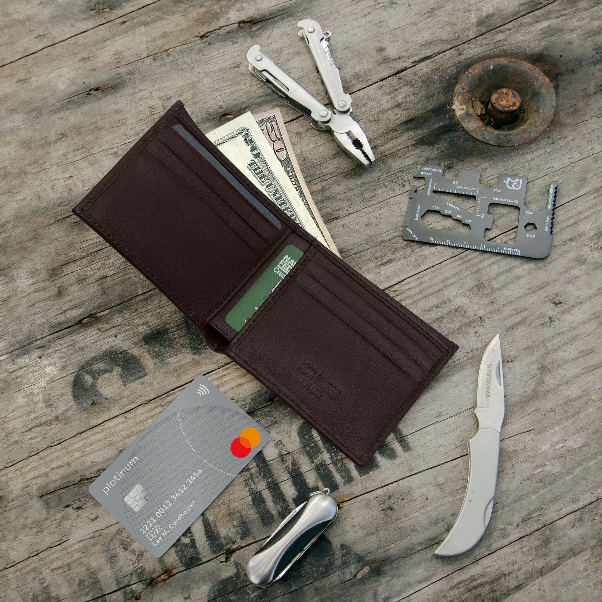 Slim Bifold Wallets for Men (US flag optional) - Image 33