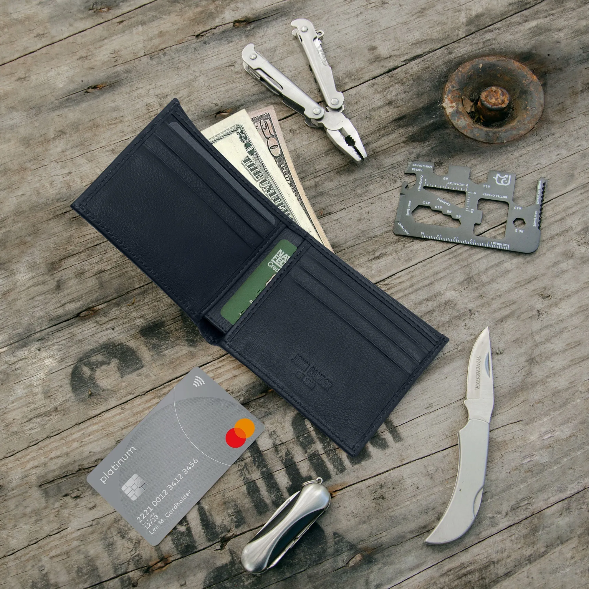 Slim Bifold Wallets for Men (US flag optional) - Image 34