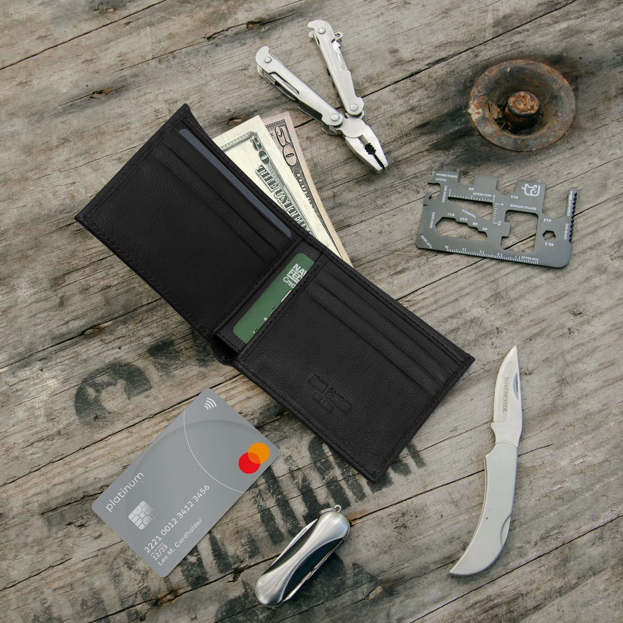 Slim Bifold Wallets for Men (US flag optional) - Image 35