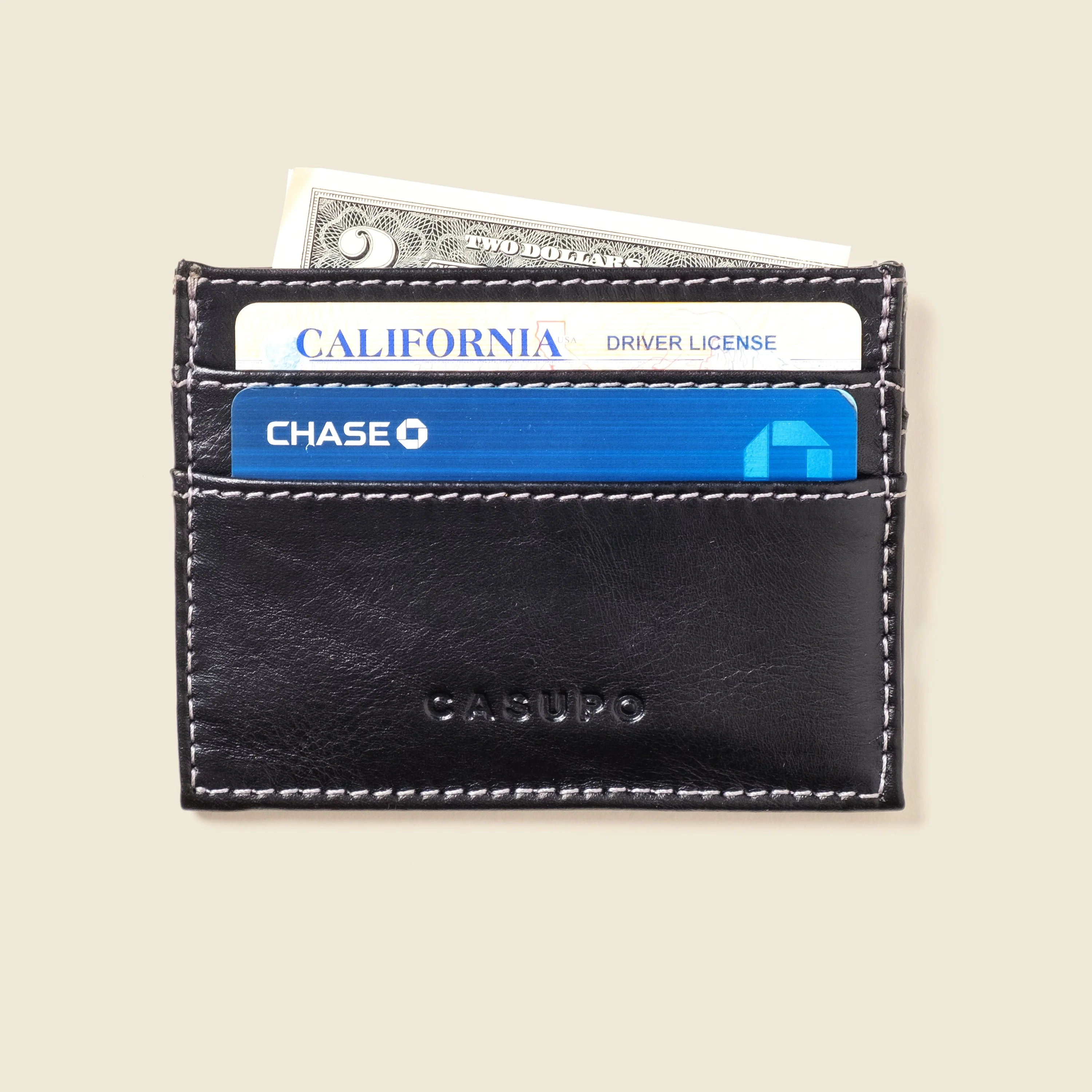 Slim Card Holder Wallet - Black - Image 5