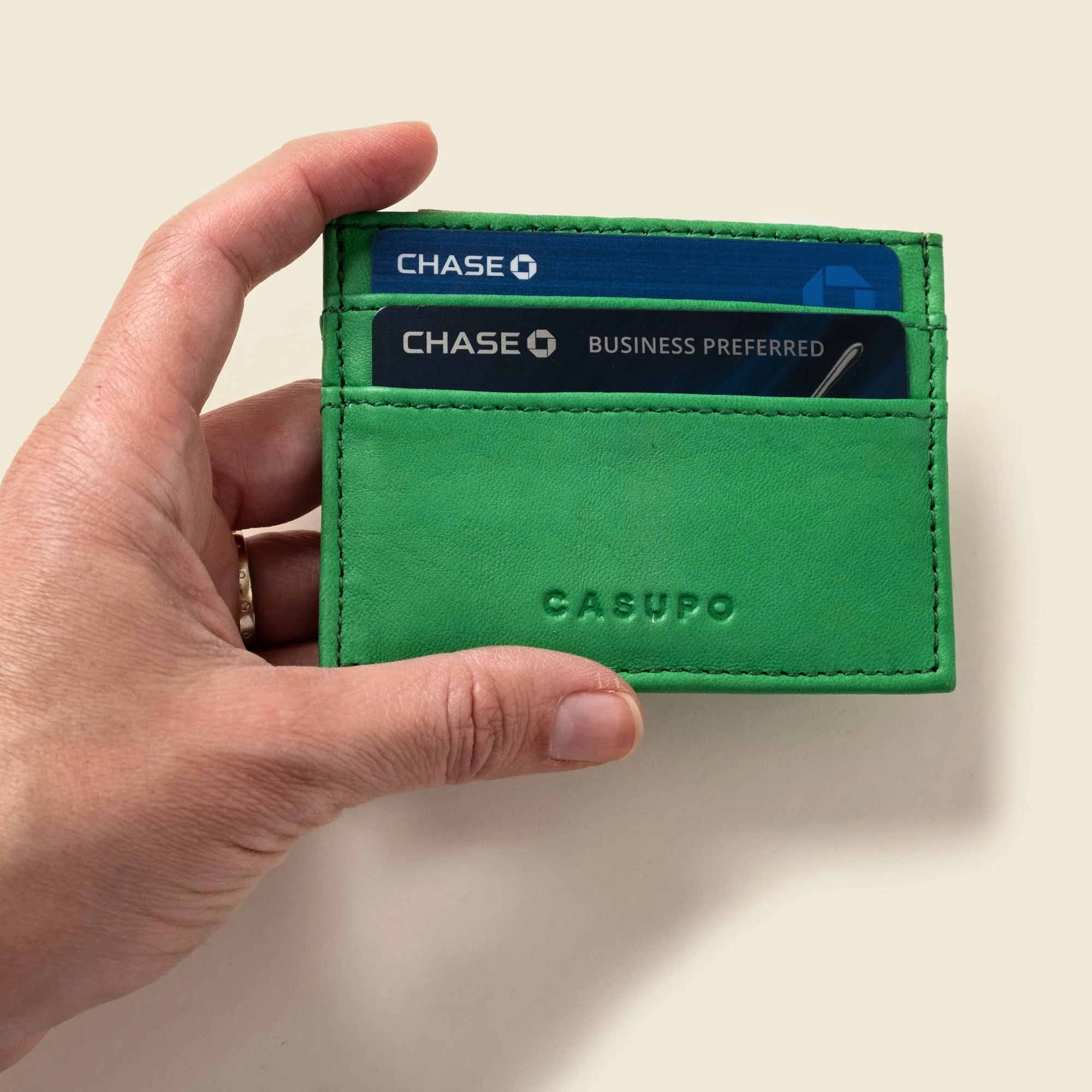 Slim Card Holder Wallet With RFID Protection - Green - Image 4