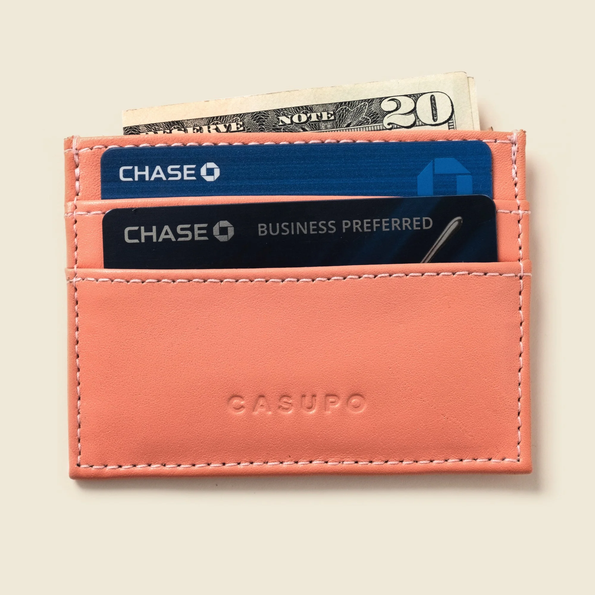 Slim Card Holder Wallet With RFID Protection - Pink - Image 2