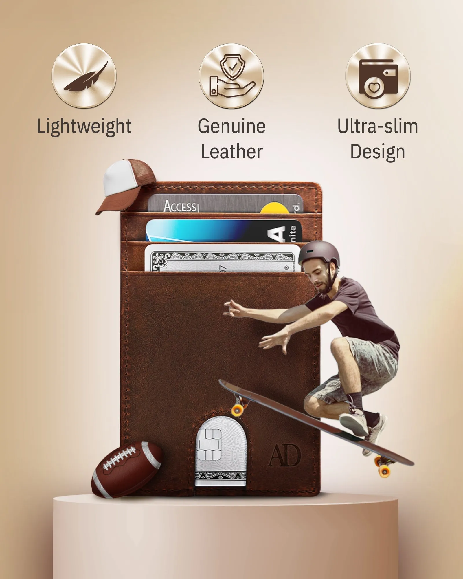Slim RFID Leather Cardholder - Image 24