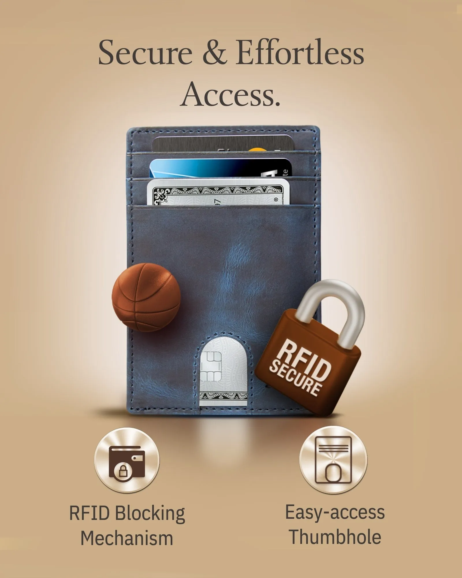 Slim RFID Leather Cardholder - Image 3