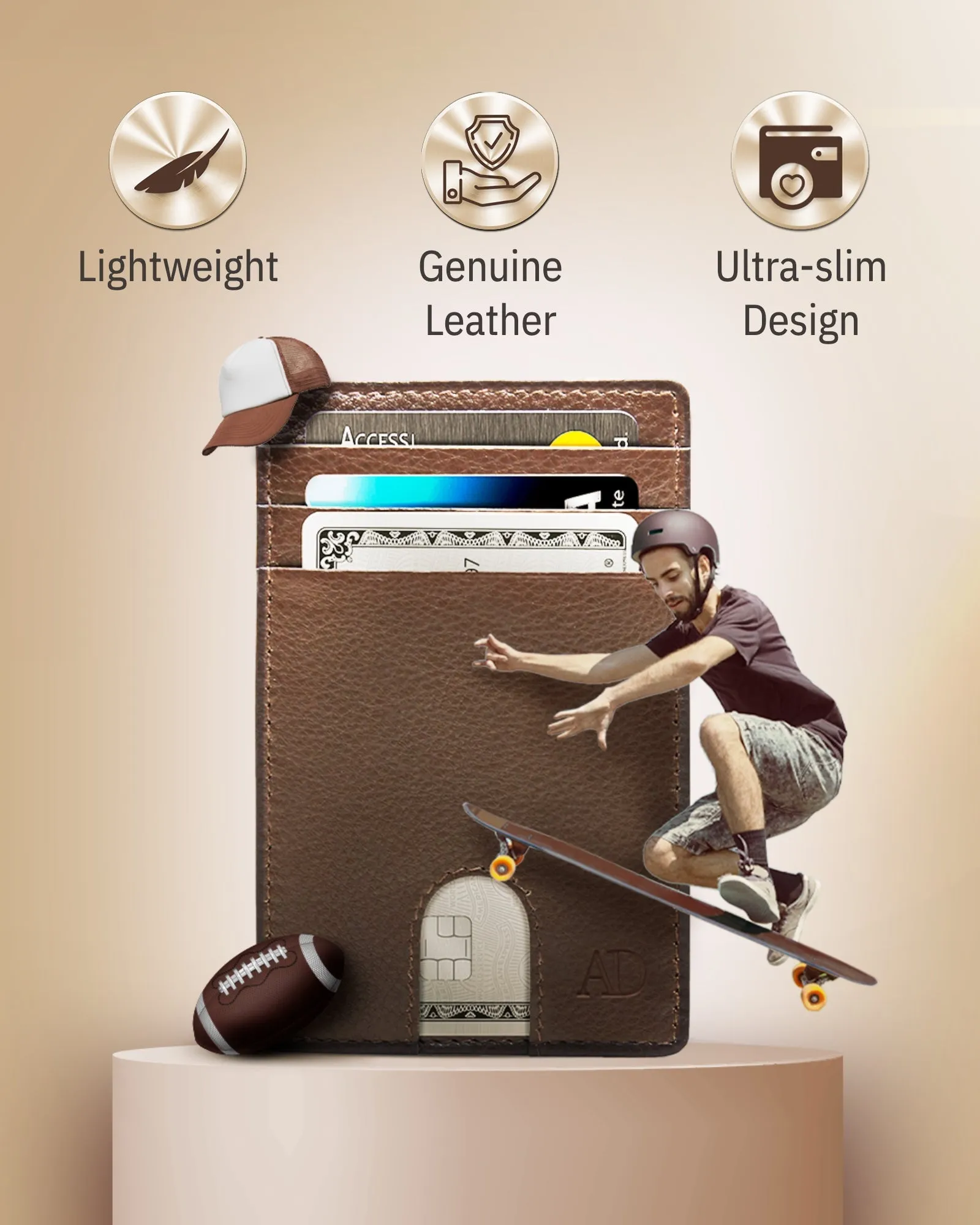 Slim RFID Leather Cardholder - Image 32