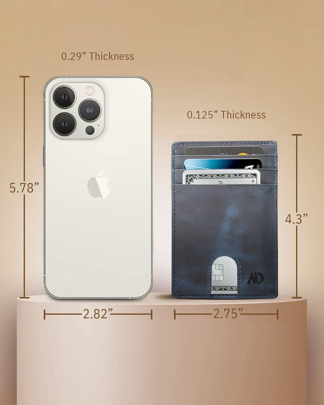 Slim RFID Leather Cardholder - Image 4