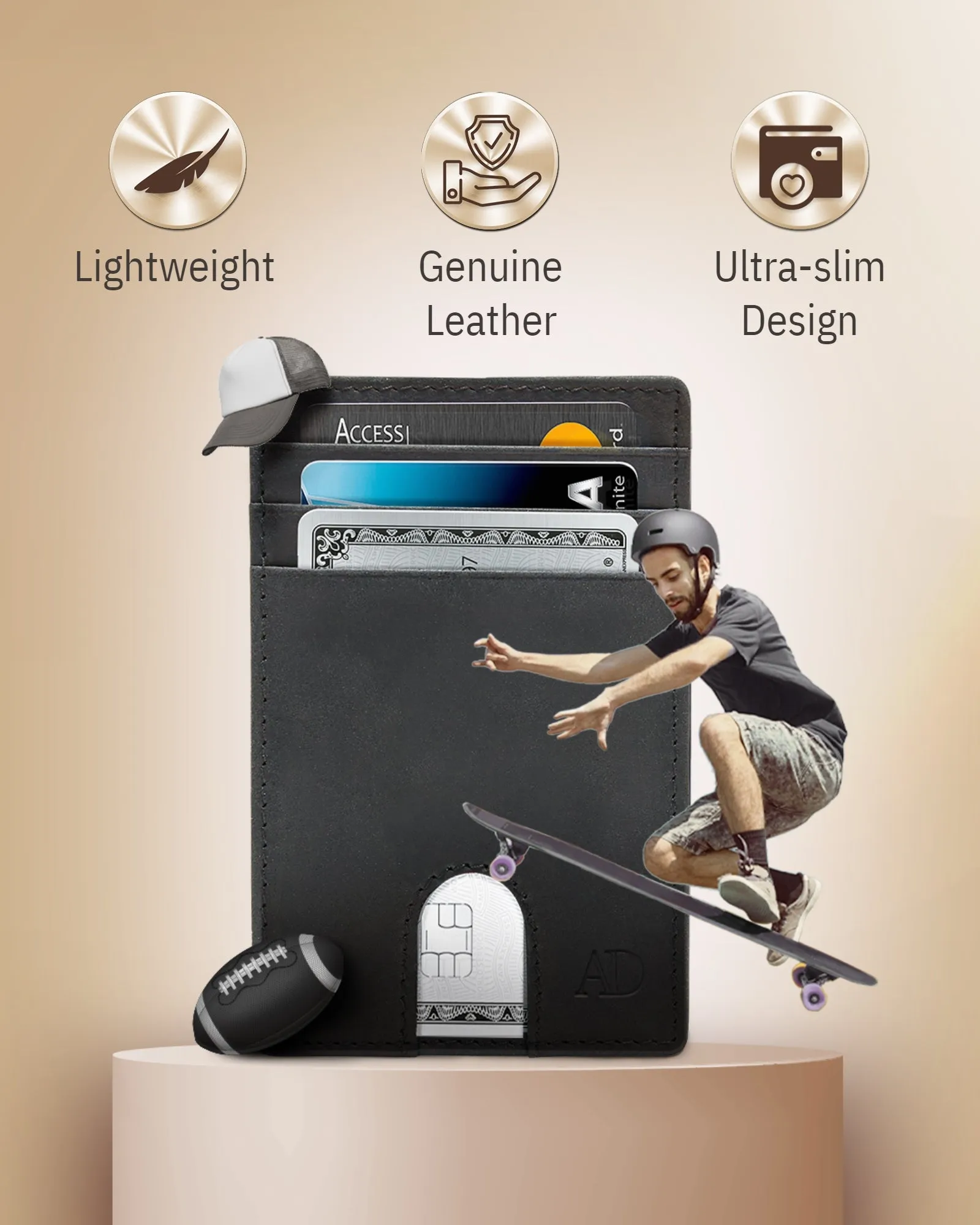 Slim RFID Leather Cardholder - Image 44