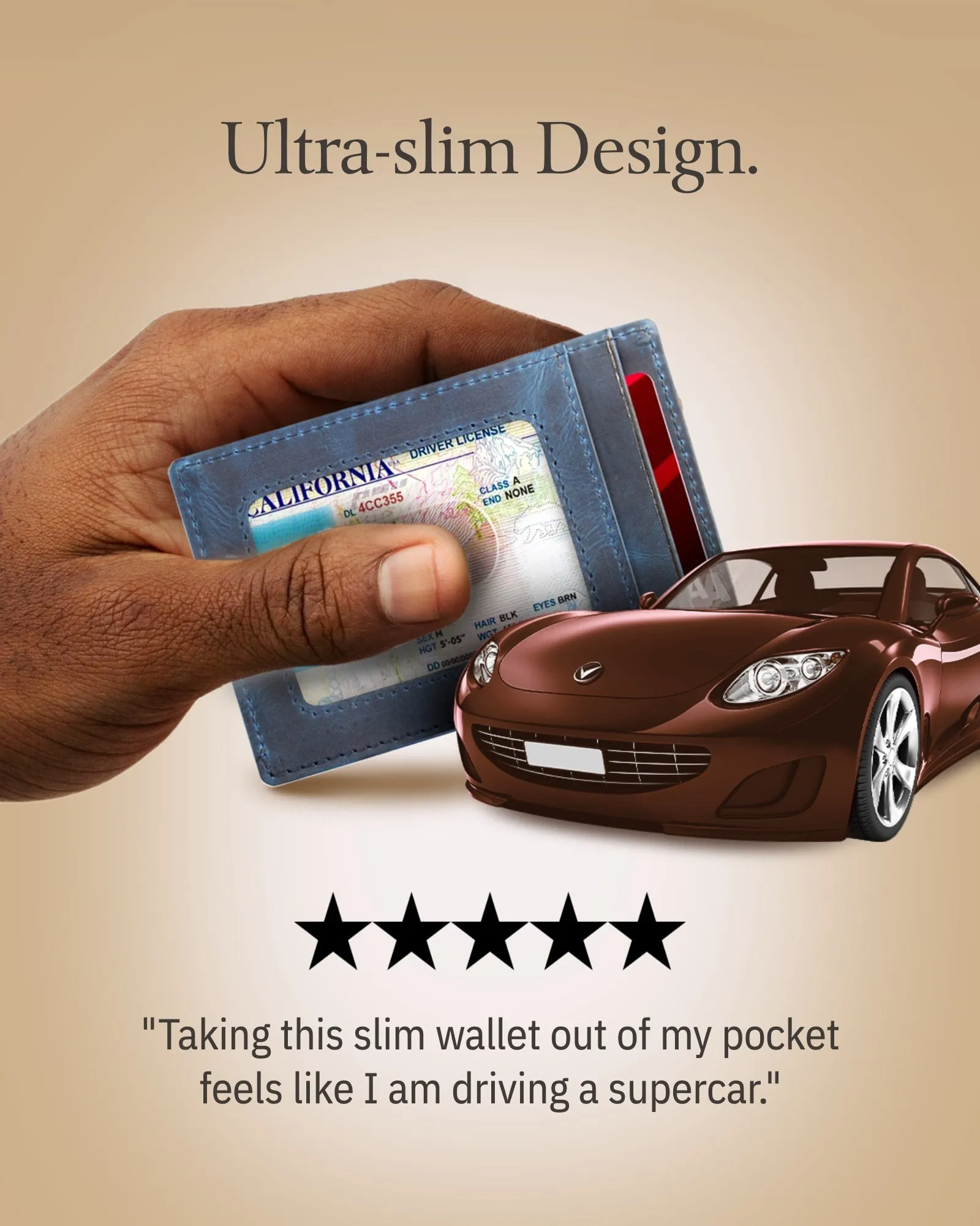 Slim RFID Leather Cardholder - Image 5