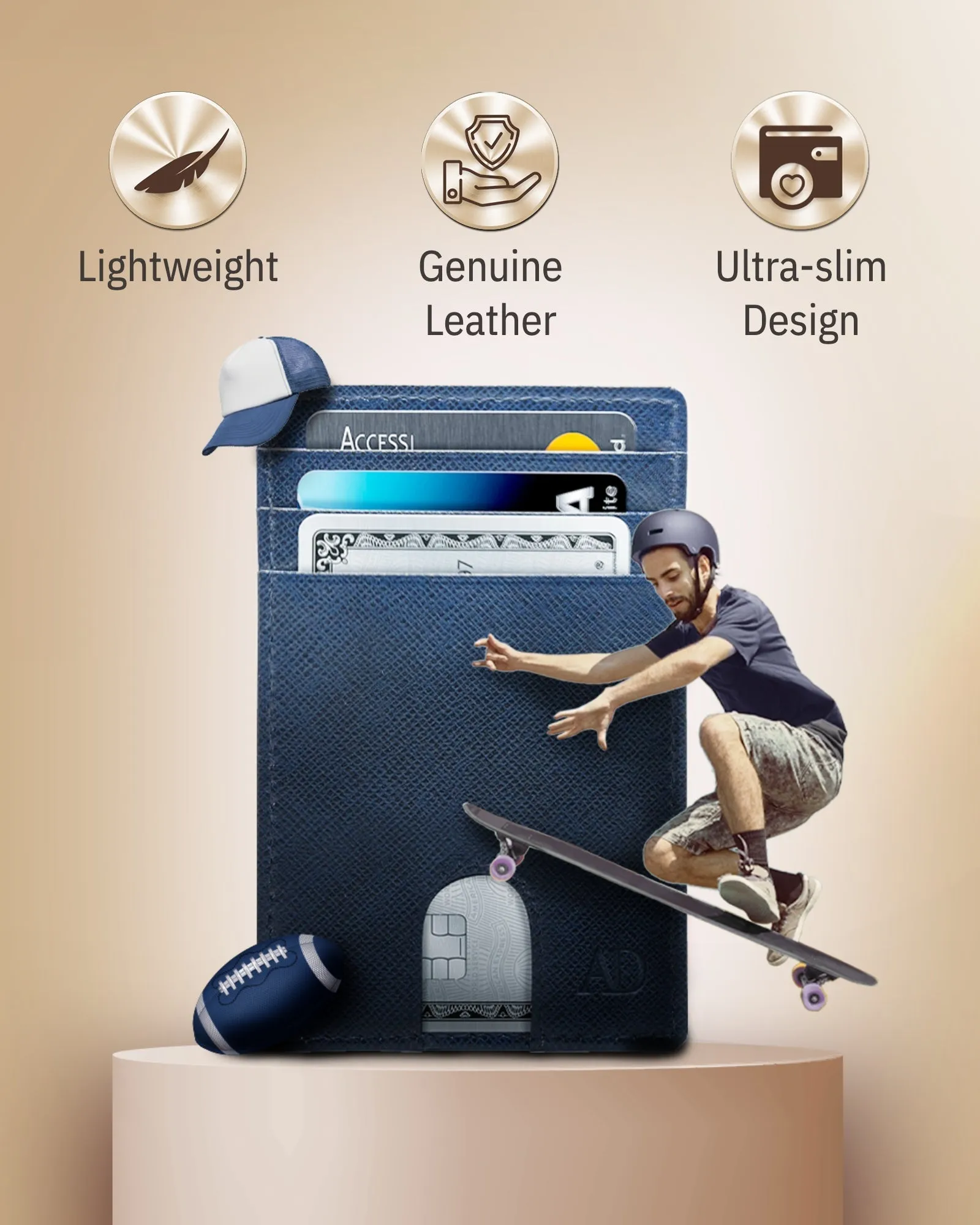 Slim RFID Leather Cardholder - Image 52