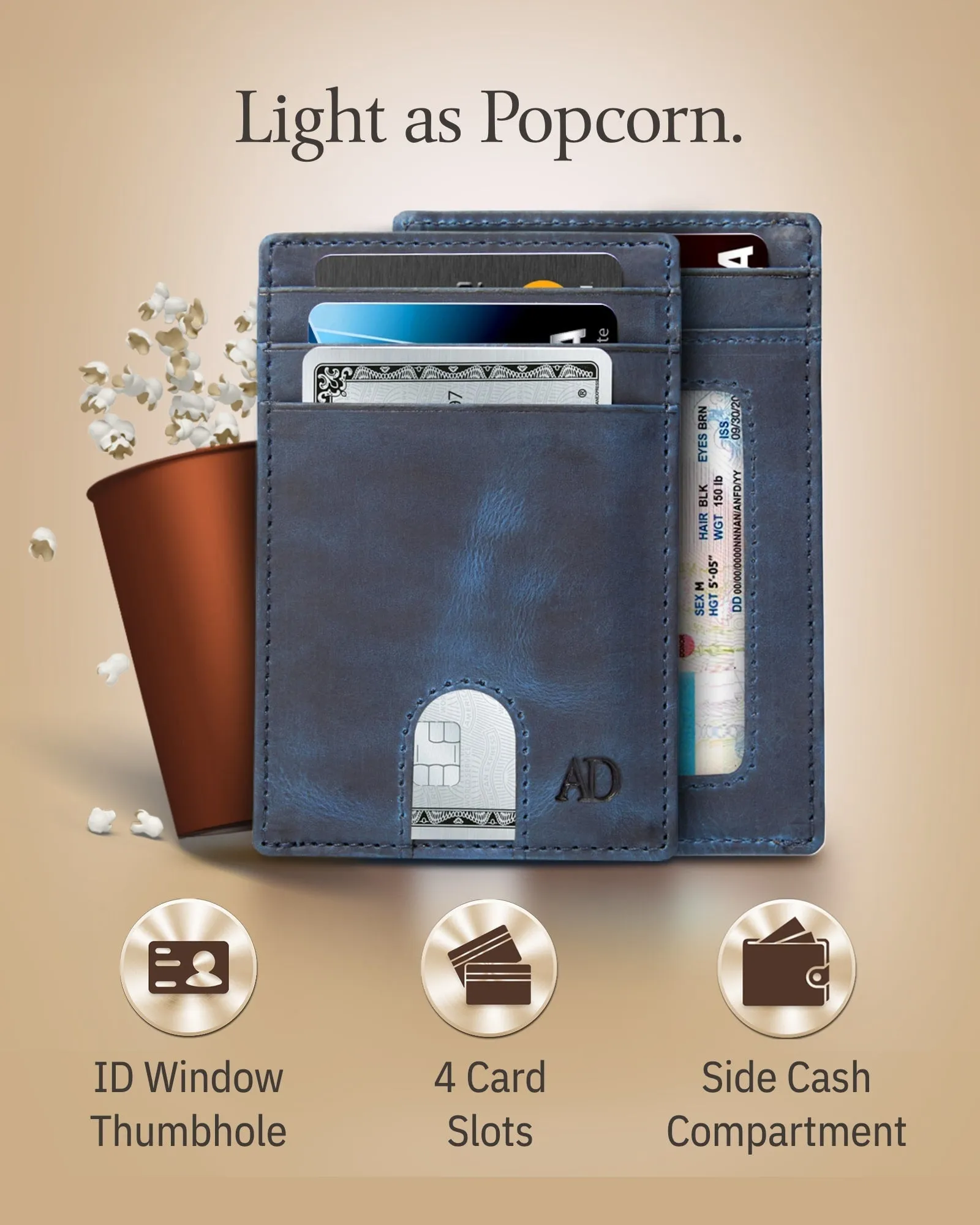 Slim RFID Leather Cardholder - Image 6