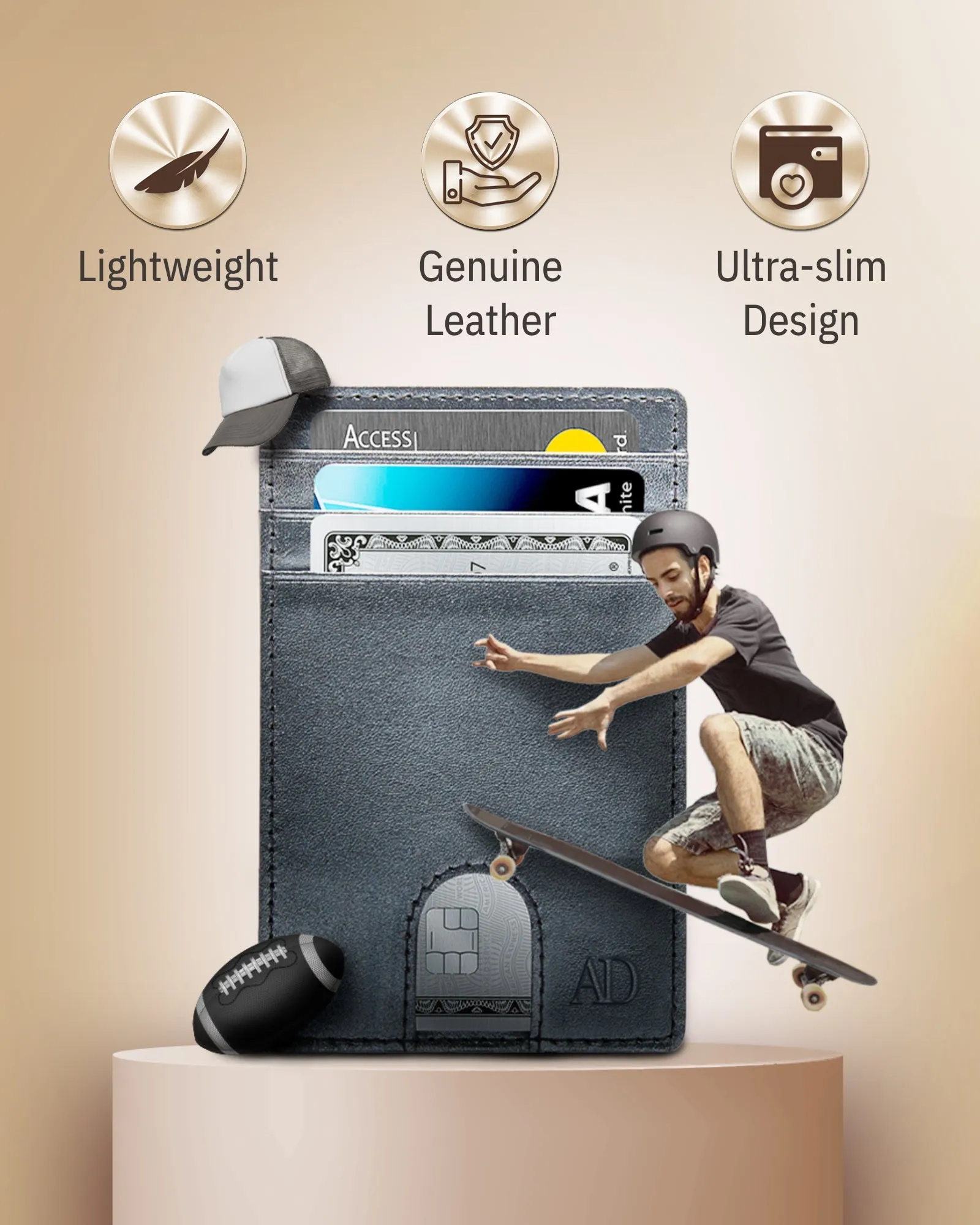 Slim RFID Leather Cardholder - Image 66