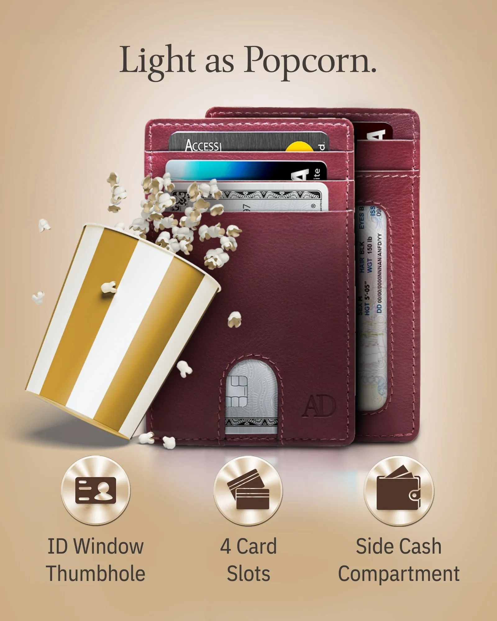 Slim RFID Leather Cardholder - Image 82