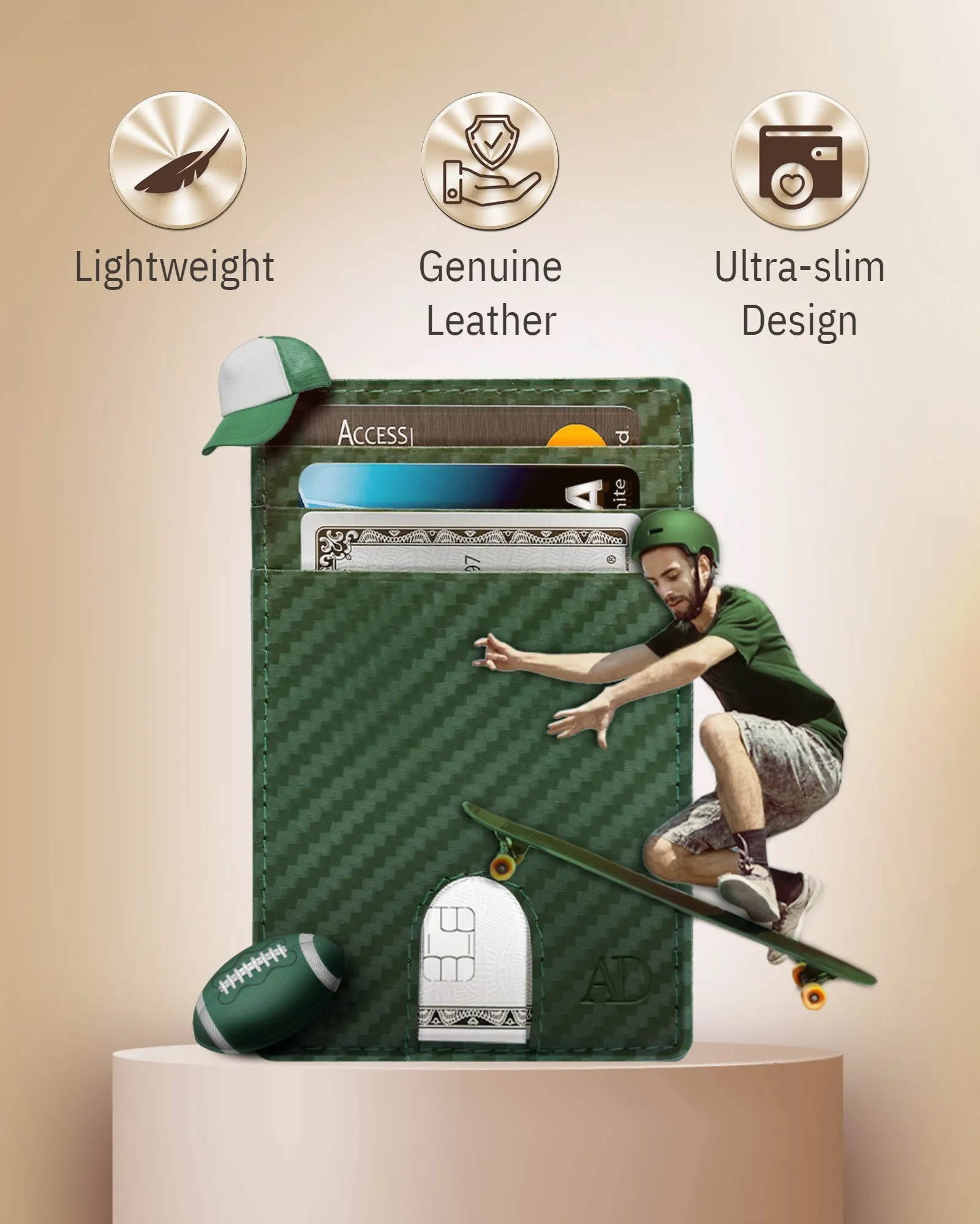 Slim RFID Leather Cardholder - Image 98