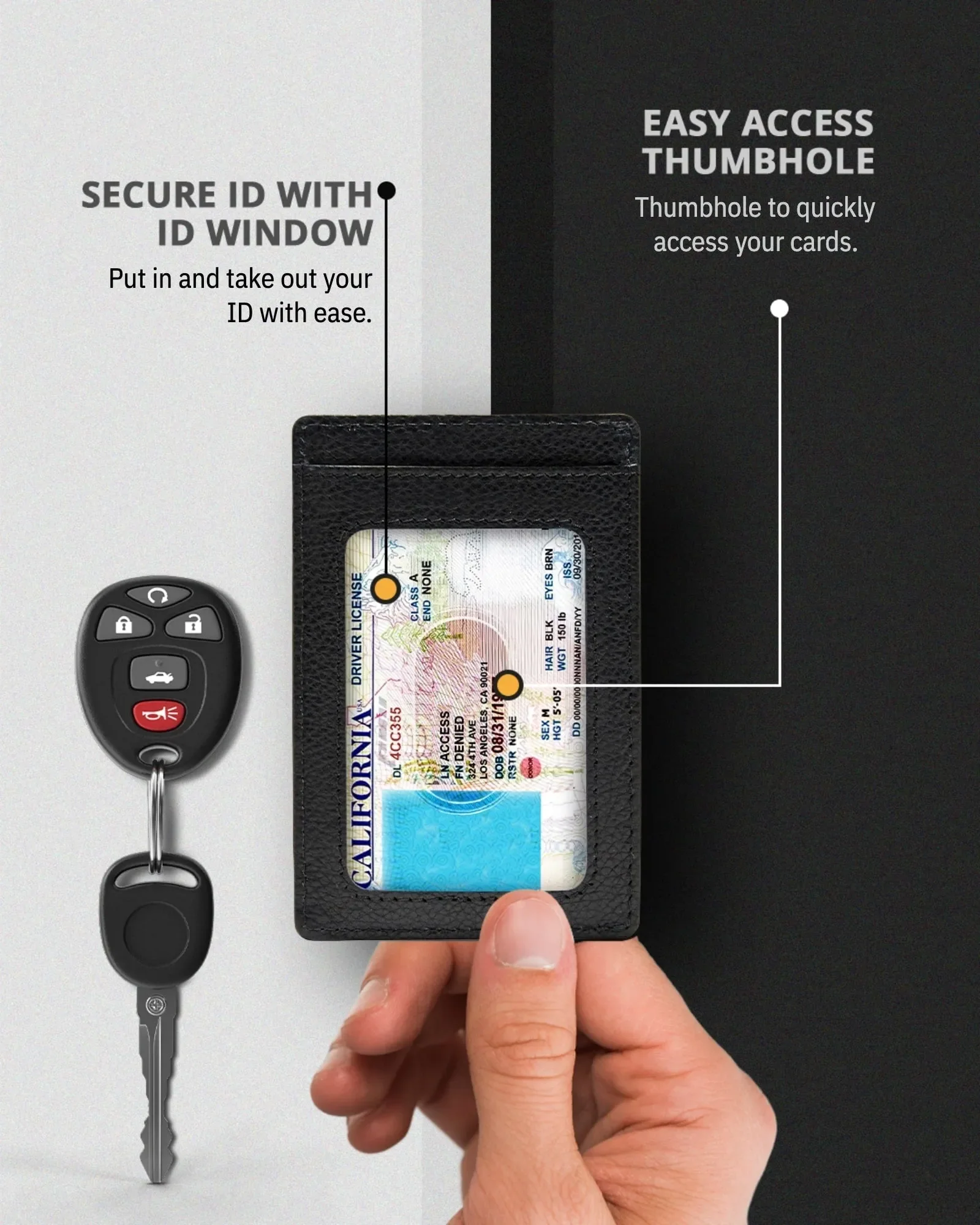 Leather RFID Minimalist Card Holder - Image 10