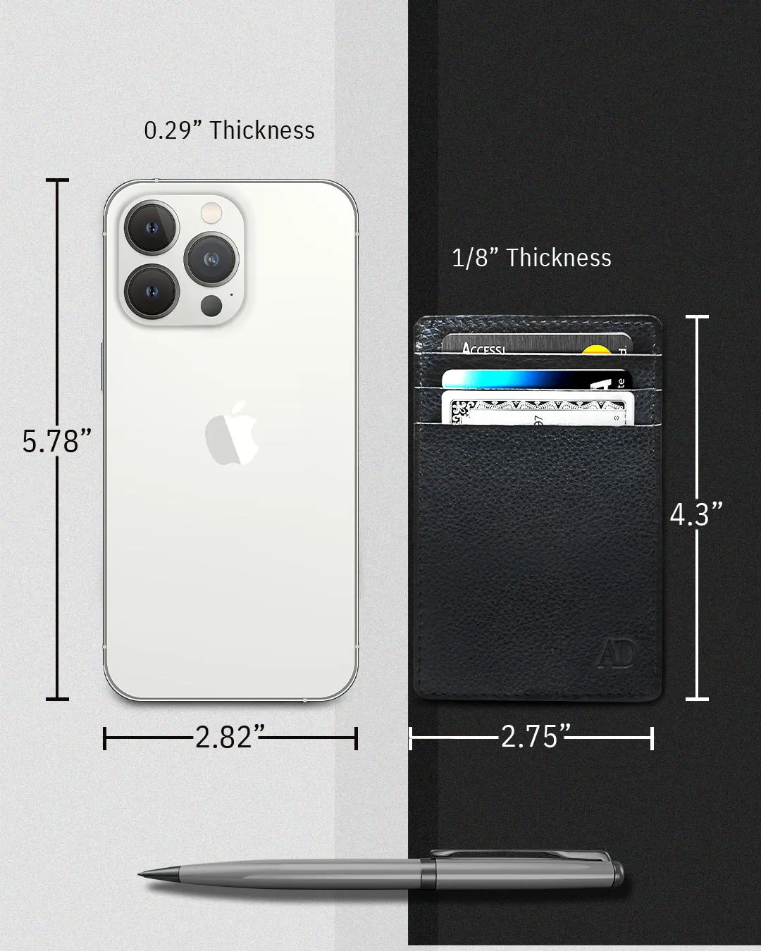 Leather RFID Minimalist Card Holder - Image 11