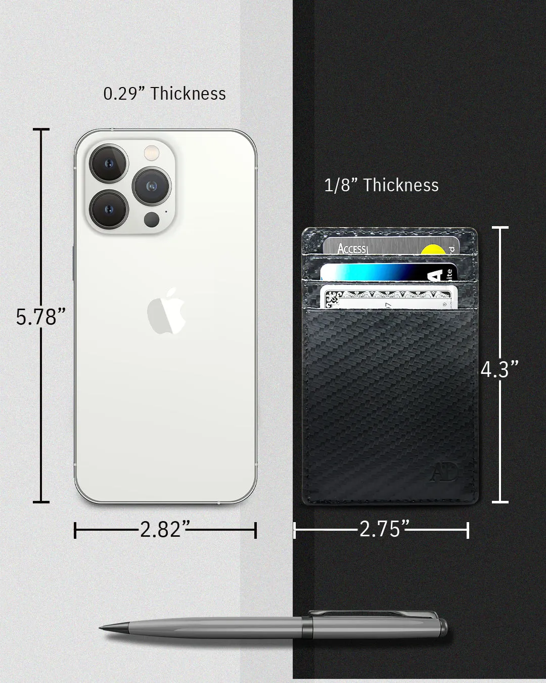 Leather RFID Minimalist Card Holder - Image 17