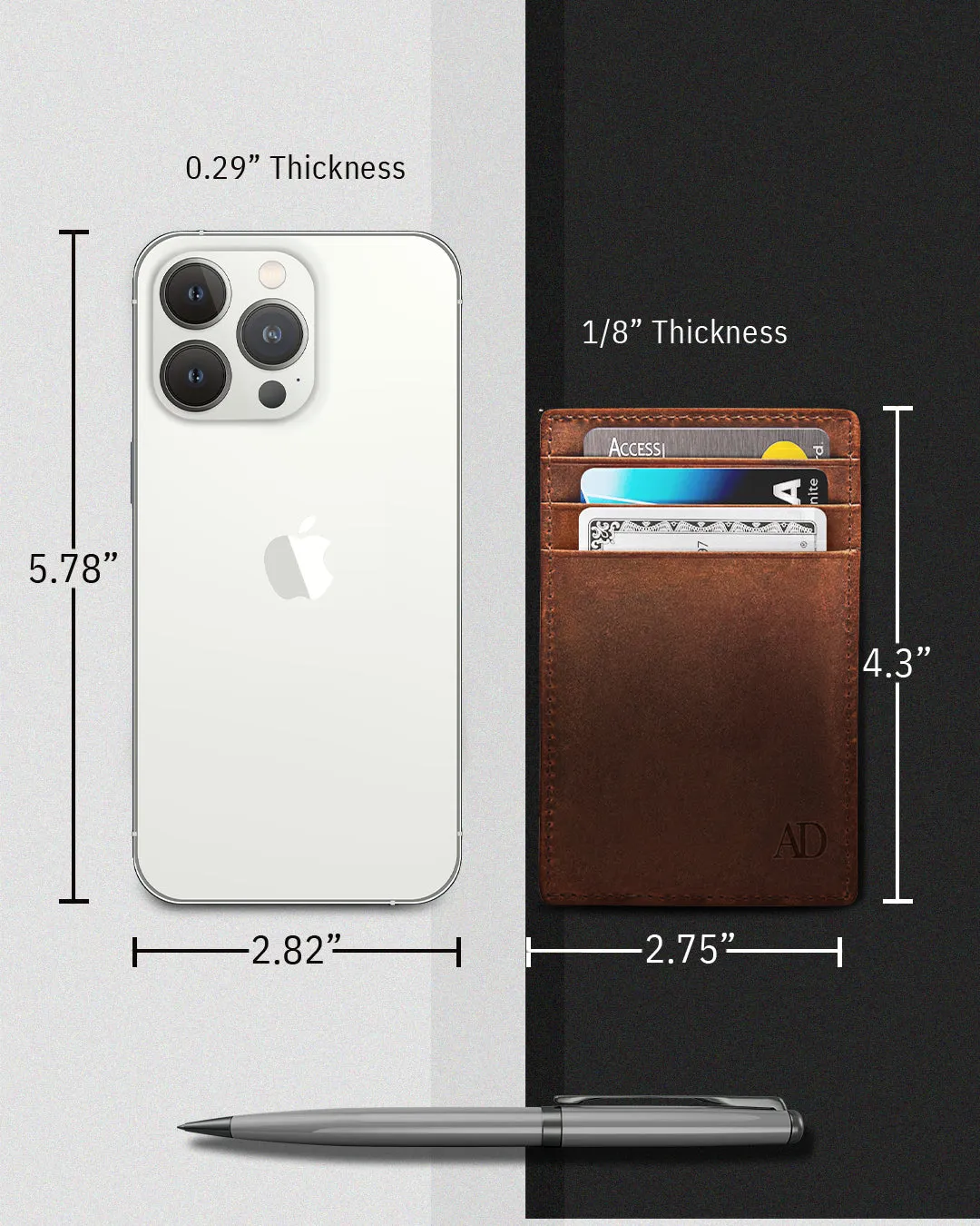 Leather RFID Minimalist Card Holder - Image 24