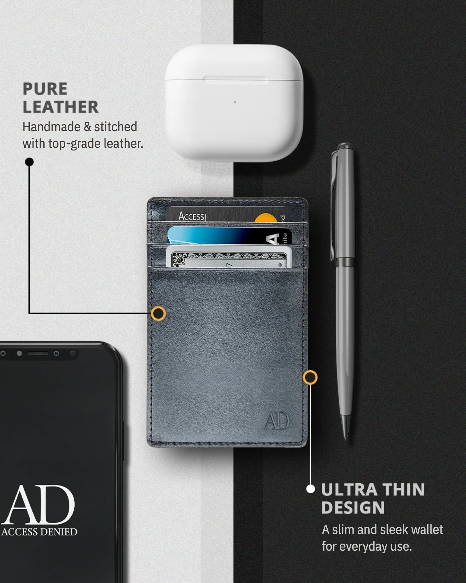 Leather RFID Minimalist Card Holder - Image 38