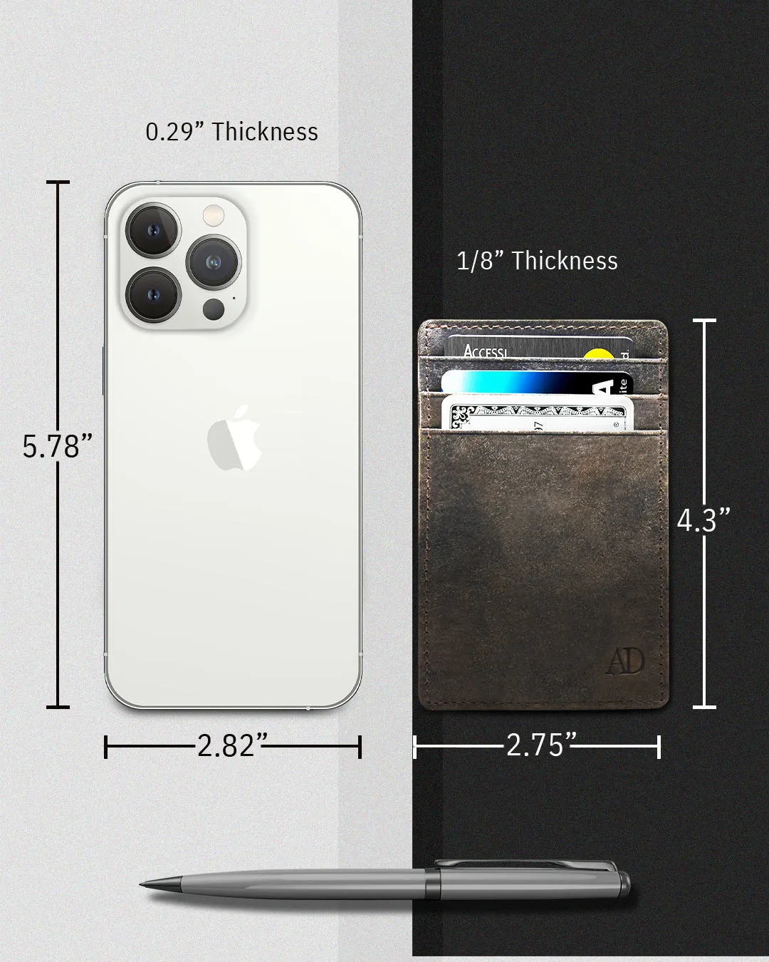 Leather RFID Minimalist Card Holder - Image 39